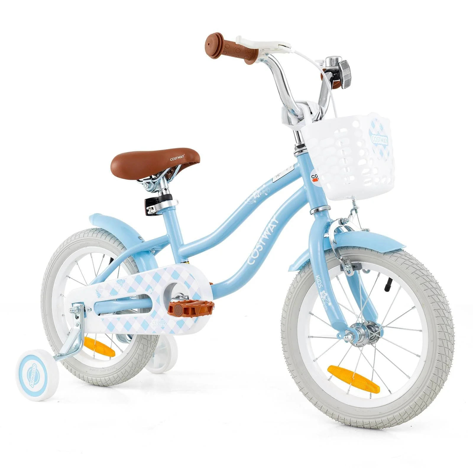 HONEY JOY Kids Bike, 14 Inch Boys Girls Bike for 3-8 Years w/Training Wheels, Adjustable Handlebar & Seat - Image 21