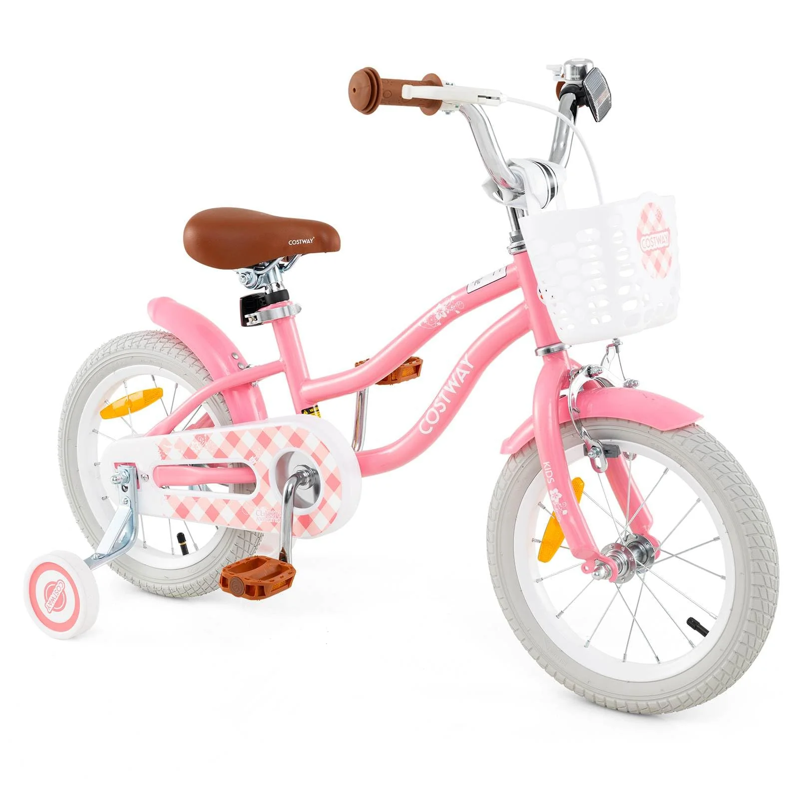 HONEY JOY Kids Bike, 14 Inch Boys Girls Bike for 3-8 Years w/Training Wheels, Adjustable Handlebar & Seat - Image 22