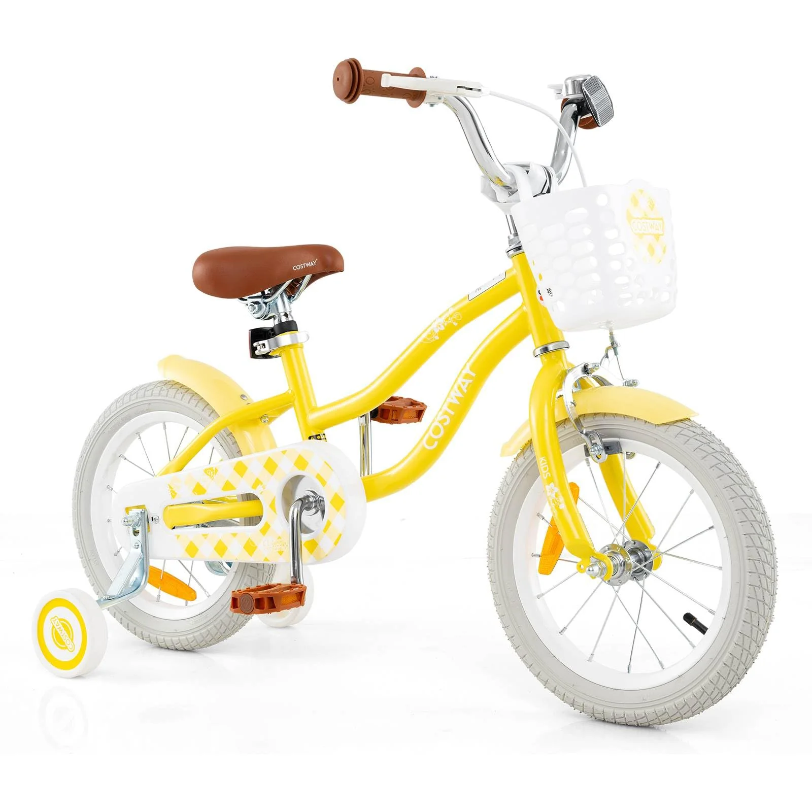 HONEY JOY Kids Bike, 14 Inch Boys Girls Bike for 3-8 Years w/Training Wheels, Adjustable Handlebar & Seat - Image 23