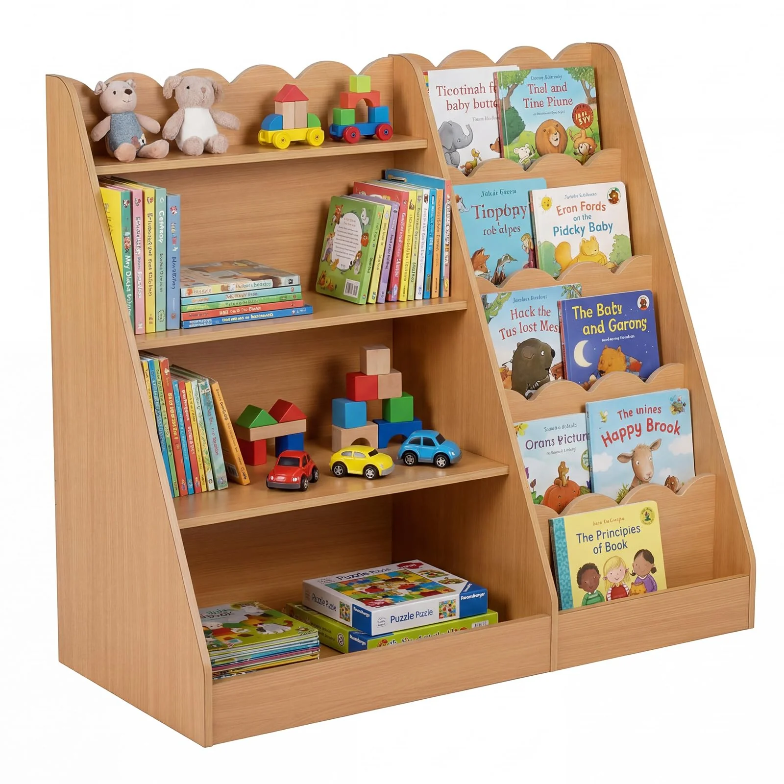 HONEY JOY Kids Bookshelf, Toddler Bookcase Toy Organizer - Image 10