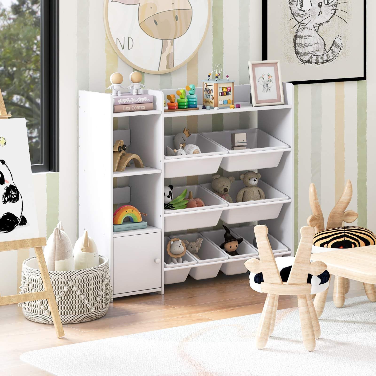 HONEY JOY Kids Bookshelf, Toy Storage Organiser - Image 9