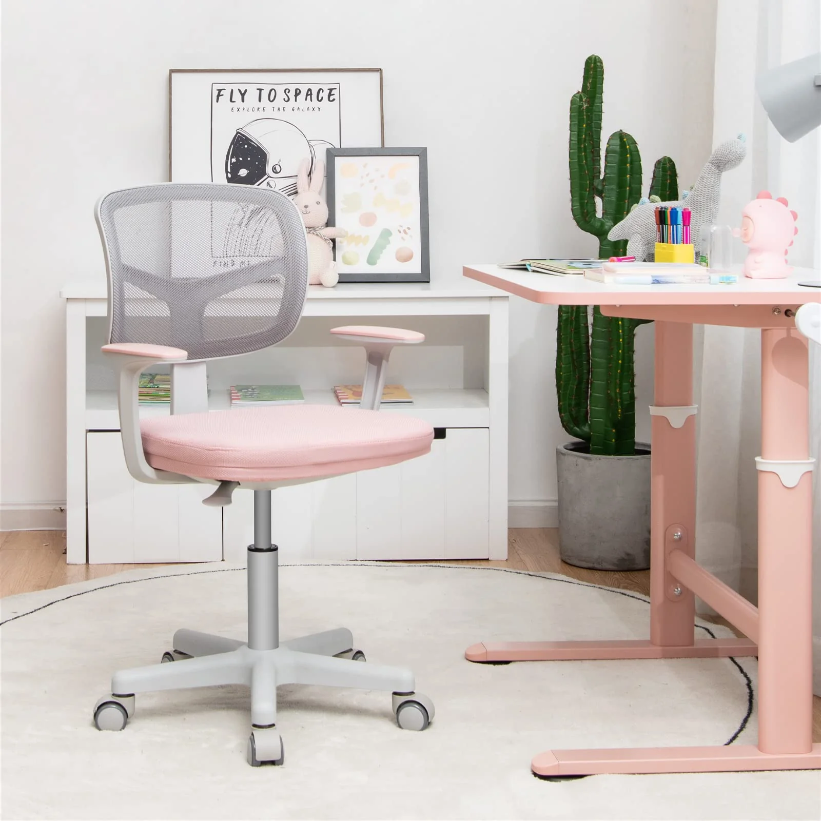 HONEY JOY Kids Desk Chair, Height Adjustable Children Study Chair - Image 2