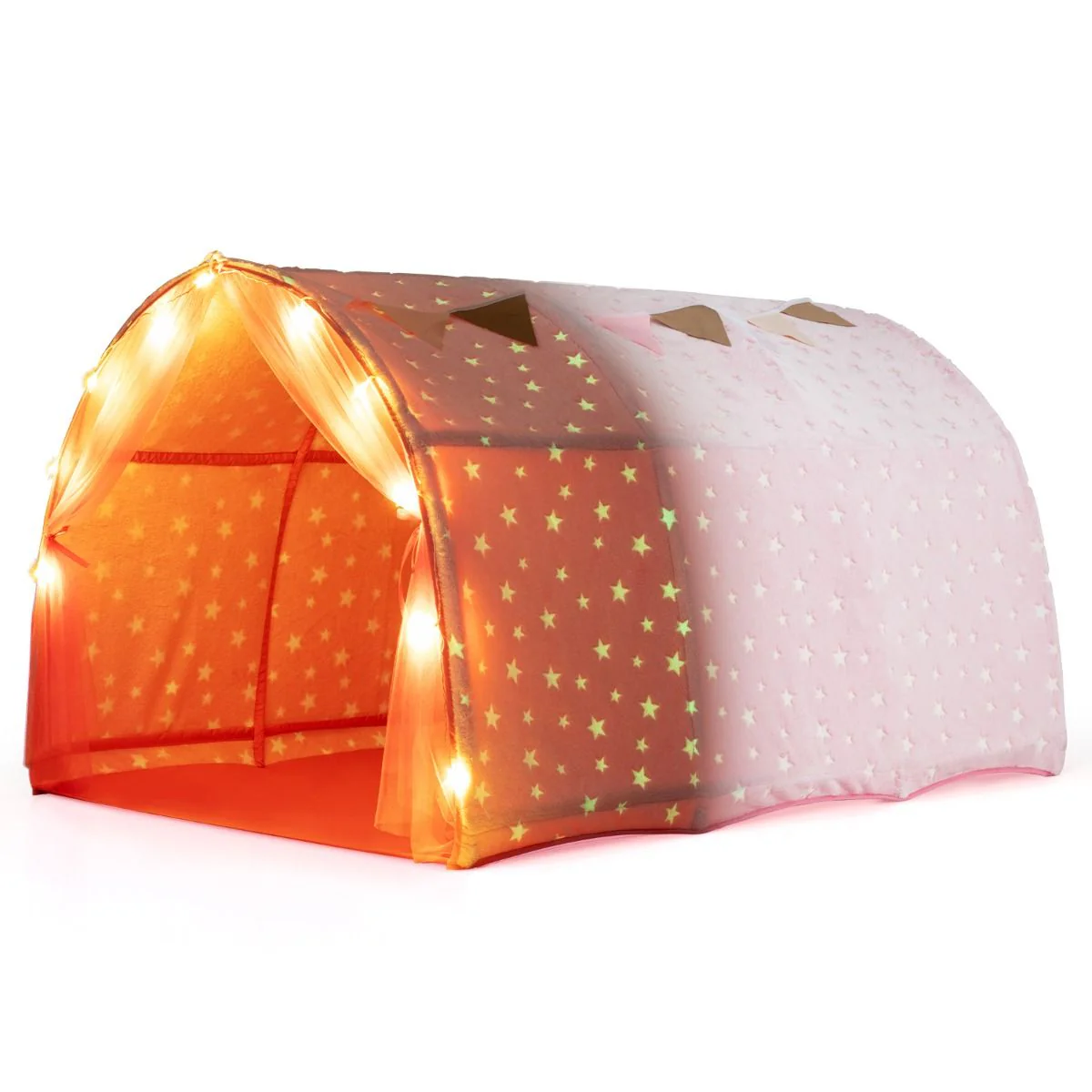 HONEY JOY Kids Dream Bed Tent, Magical Twin Bunk Bed Privacy Space - Image 11