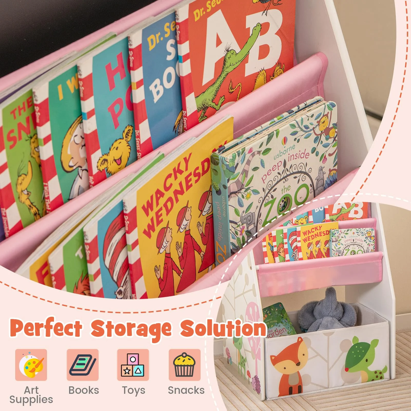 HONEY JOY Kids Easel and Play Station with Chair - Image 9