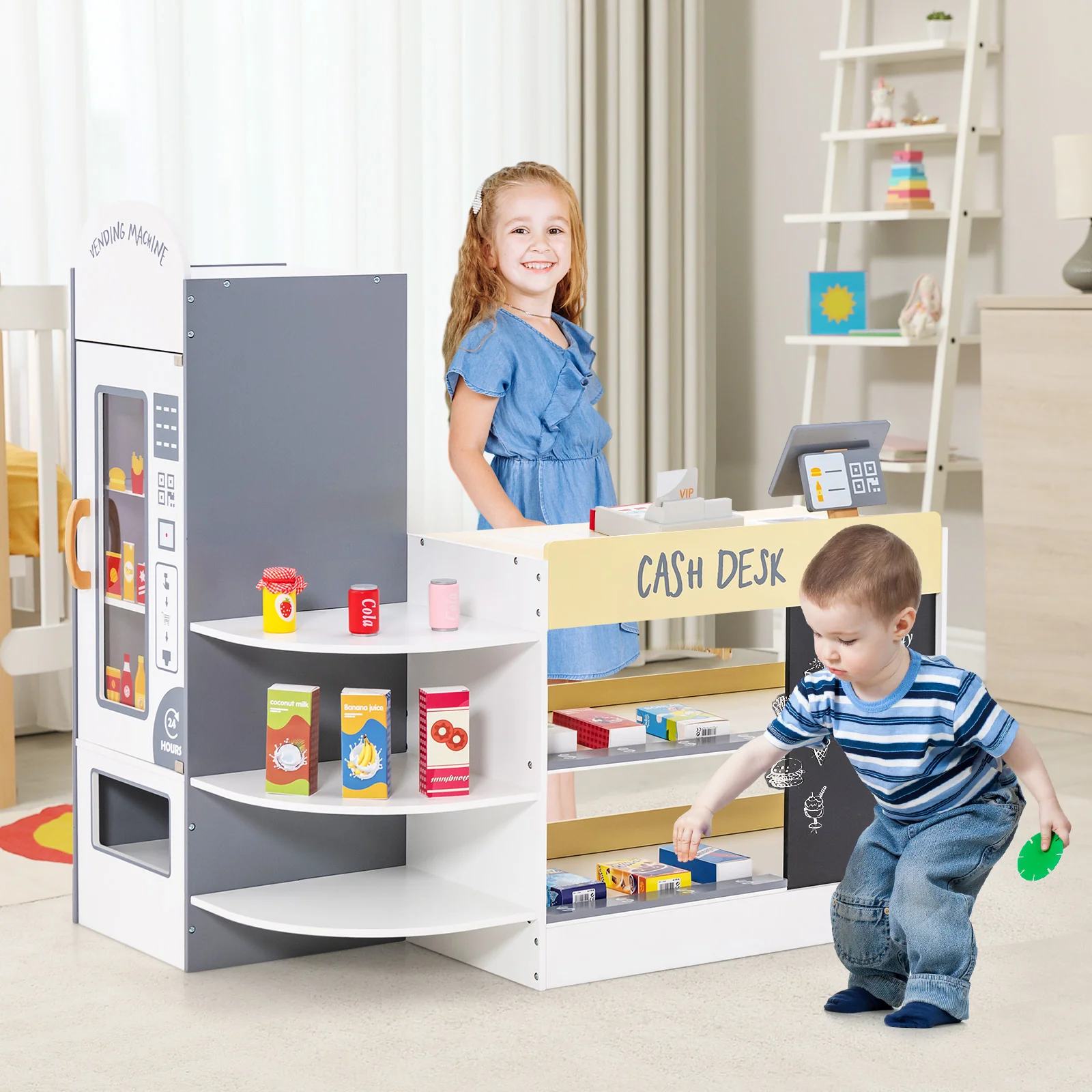 HONEY JOY Kids Grocery Store Playset - Image 2