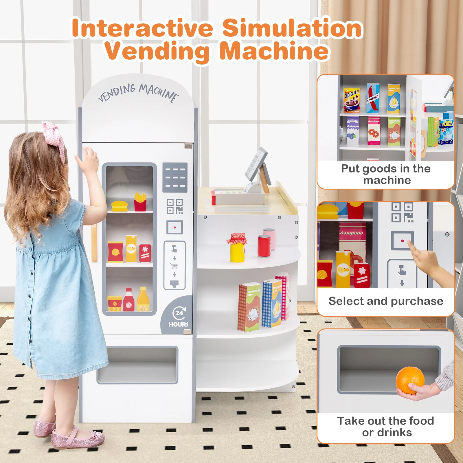HONEY JOY Kids Grocery Store Playset - Image 5