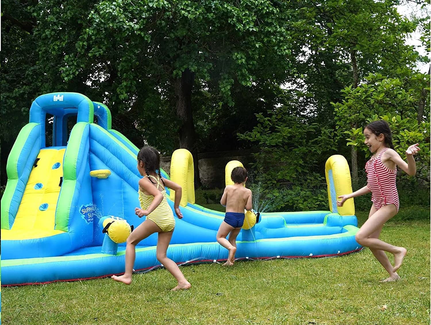 HONEY JOY Kids Inflatable Water Slide, 5 in 1 Giant Water Slide Bouncer Park - Image 6