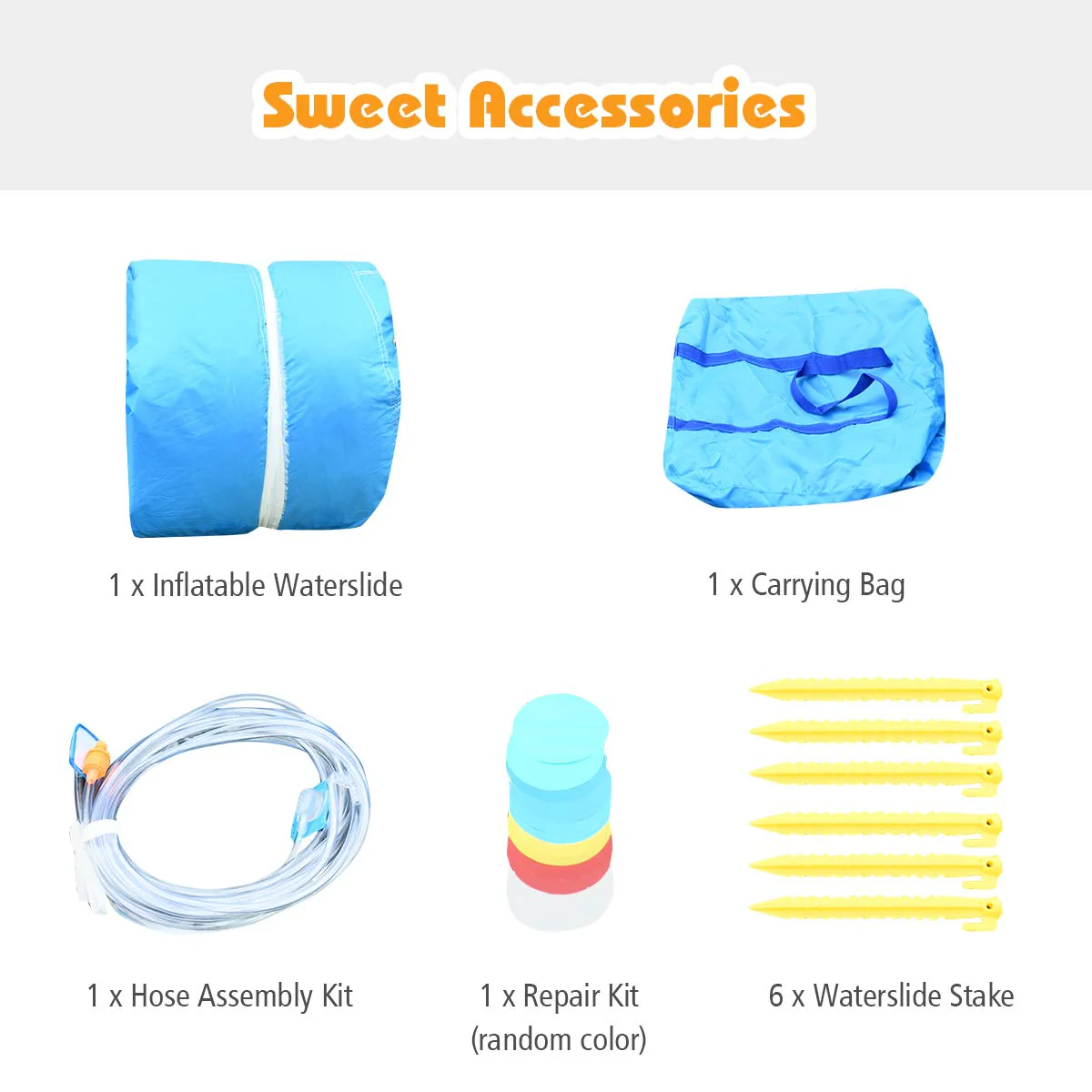 HONEY JOY Kids Inflatable Water Slide, 5 in 1 Giant Water Slide Bouncer Park - Image 7