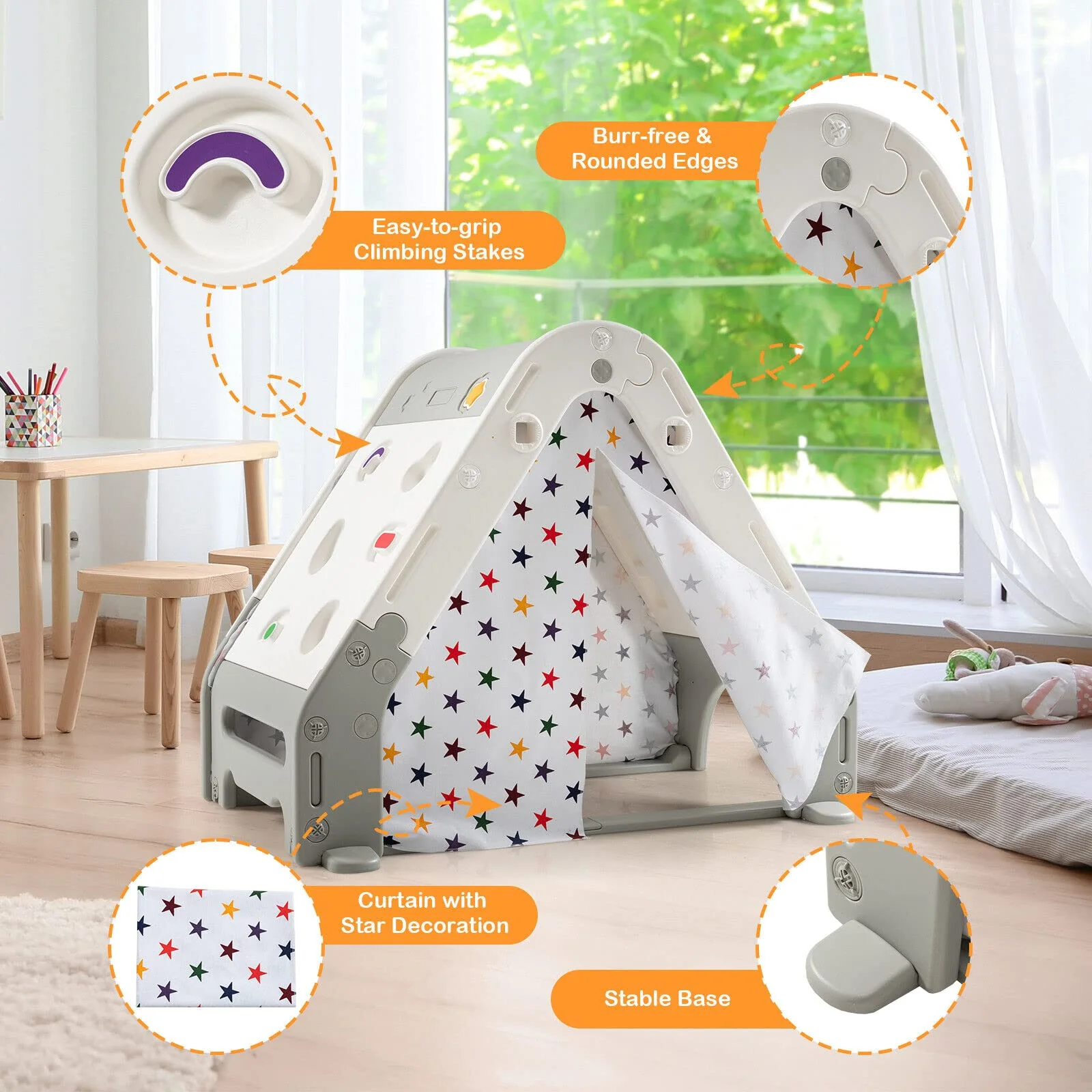 HONEY JOY Kids Play Tent, Hideaway Playhouse for Children - Image 8
