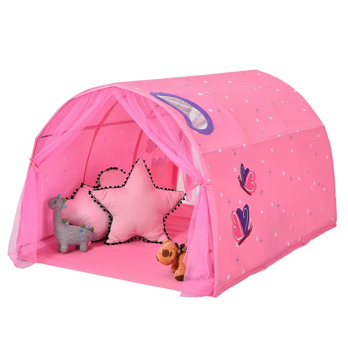 HONEY JOY Kids Play Tent, Portable Bed Tent for Children w/Double Mesh Curtain, Carrying Bag - Image 10