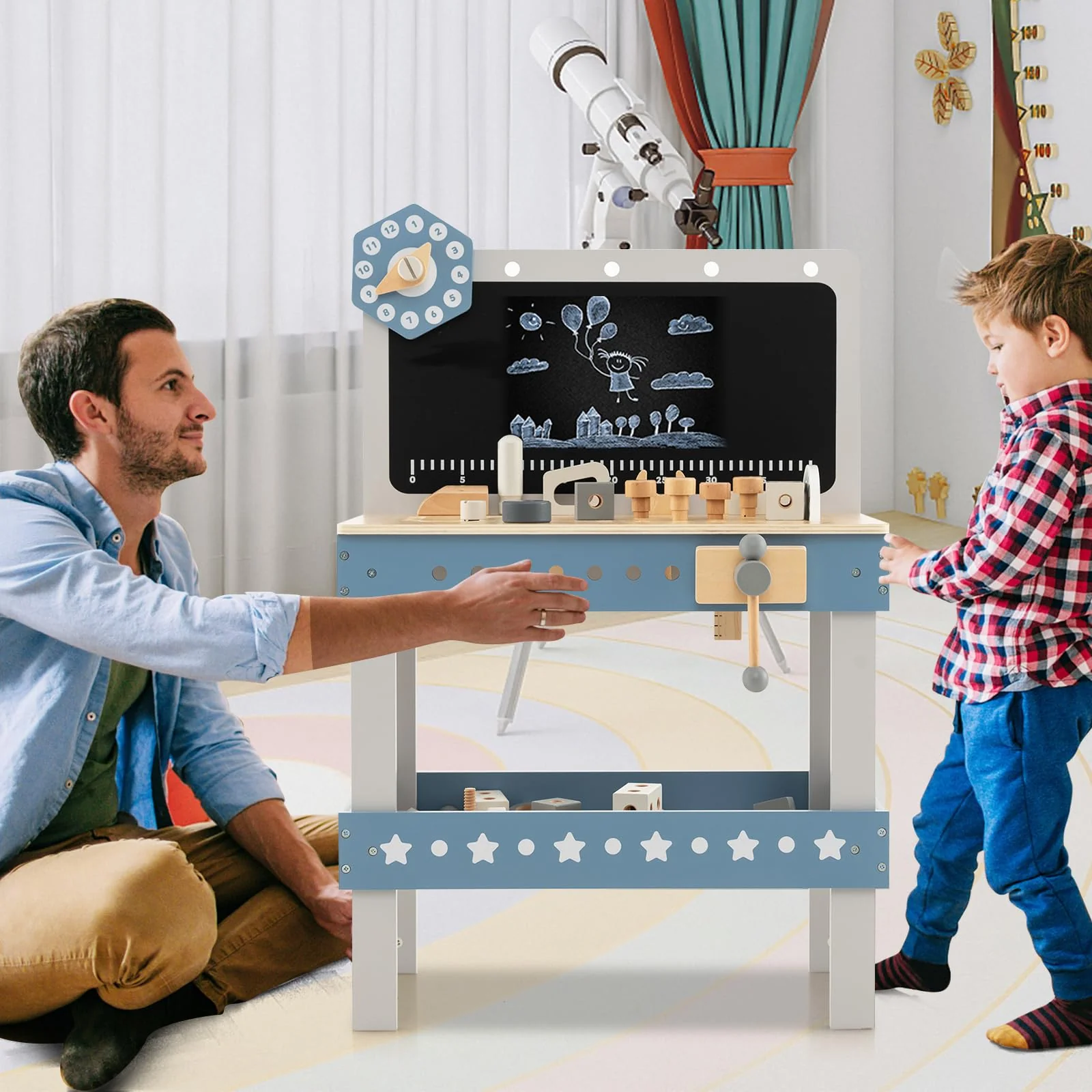 HONEY JOY Kids Play Tool Workbench Set - Image 2