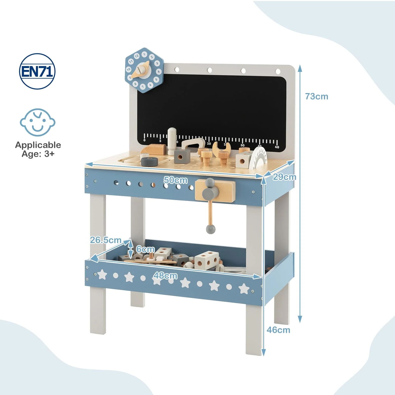 HONEY JOY Kids Play Tool Workbench Set - Image 8