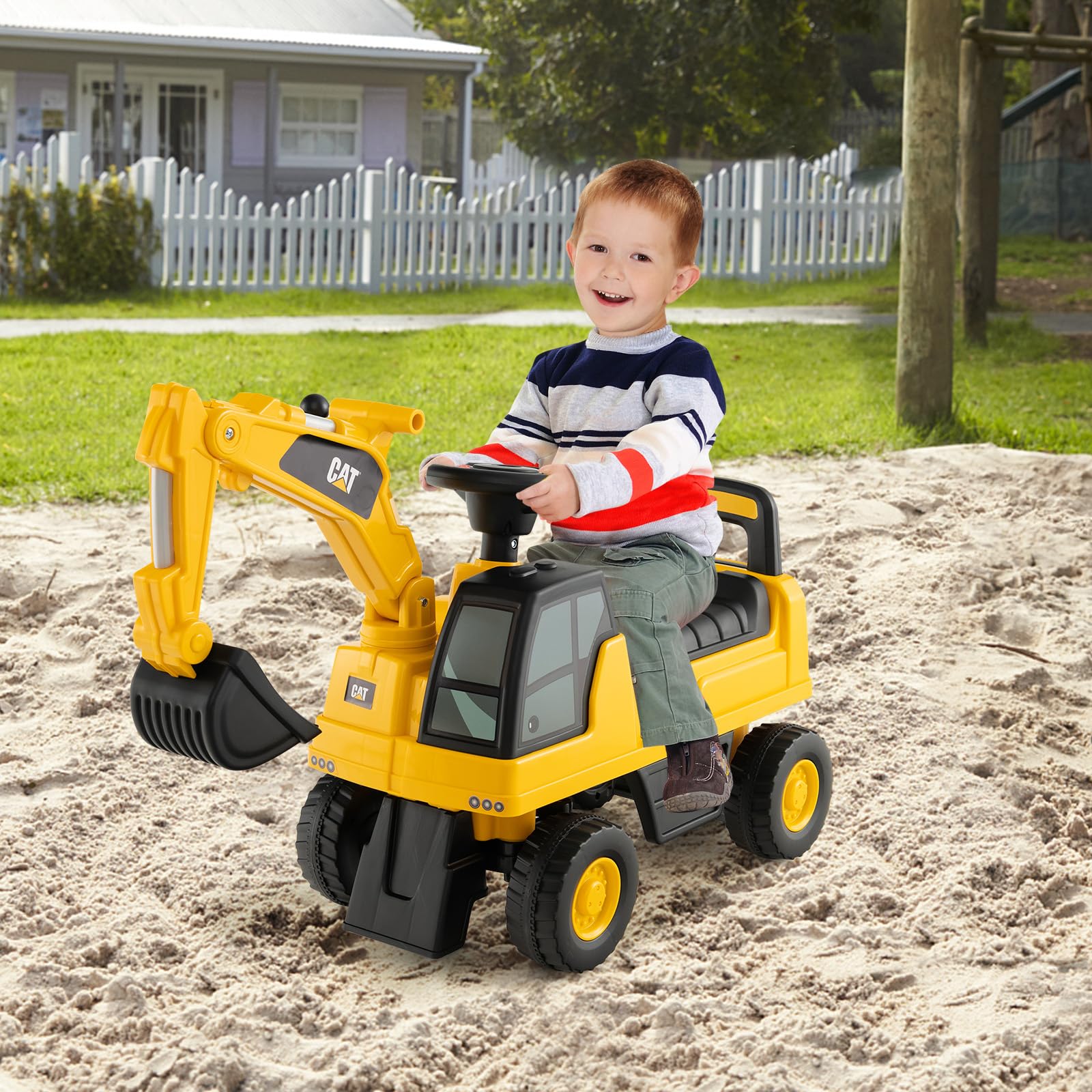 HONEY JOY Kid's Rid-On Digger, Functional Excavator Toy - Image 2