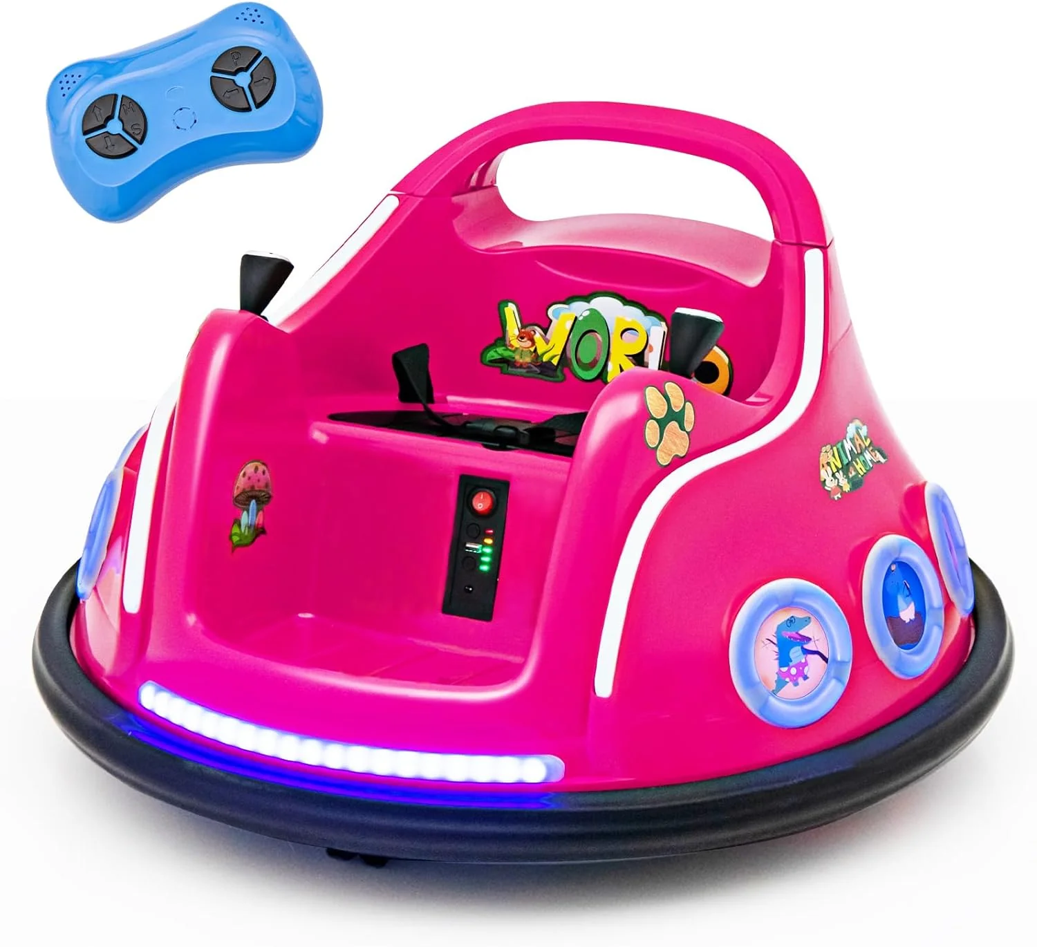 HONEY JOY Kids Ride On Car, 12V Electric Bumper Car for Children W/Remote Control, 360 Degree Spin - Image 10