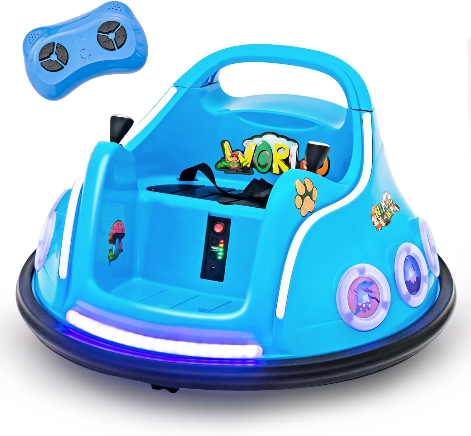 HONEY JOY Kids Ride On Car, 12V Electric Bumper Car for Children W/Remote Control, 360 Degree Spin - Image 11