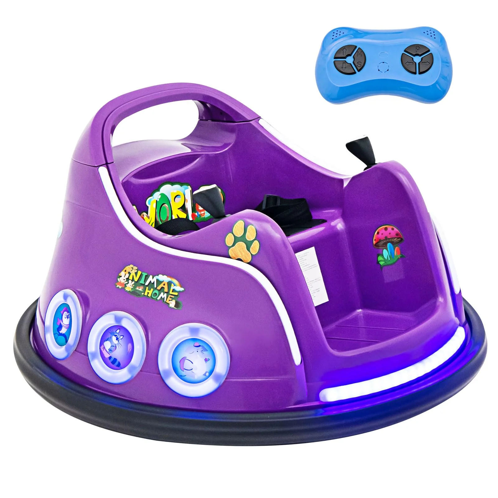 HONEY JOY Kids Ride On Car, 12V Electric Bumper Car for Children W/Remote Control, 360 Degree Spin - Image 14