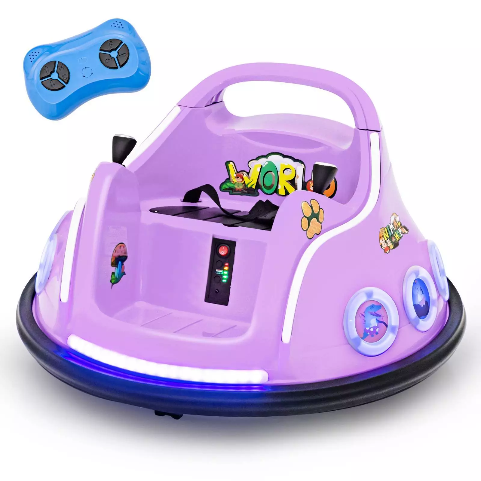 HONEY JOY Kids Ride On Car, 12V Electric Bumper Car for Children W/Remote Control, 360 Degree Spin - Image 21