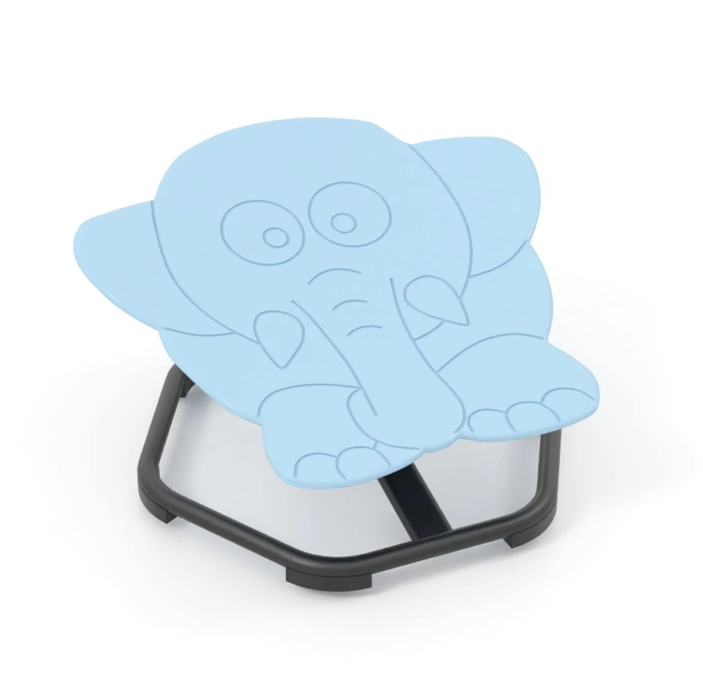 HONEY JOY Kids Sensory Swivel Chair, Elephant 360° Spinning Chair w/Non-Slip Metal Base for Children with Autism - Image 10