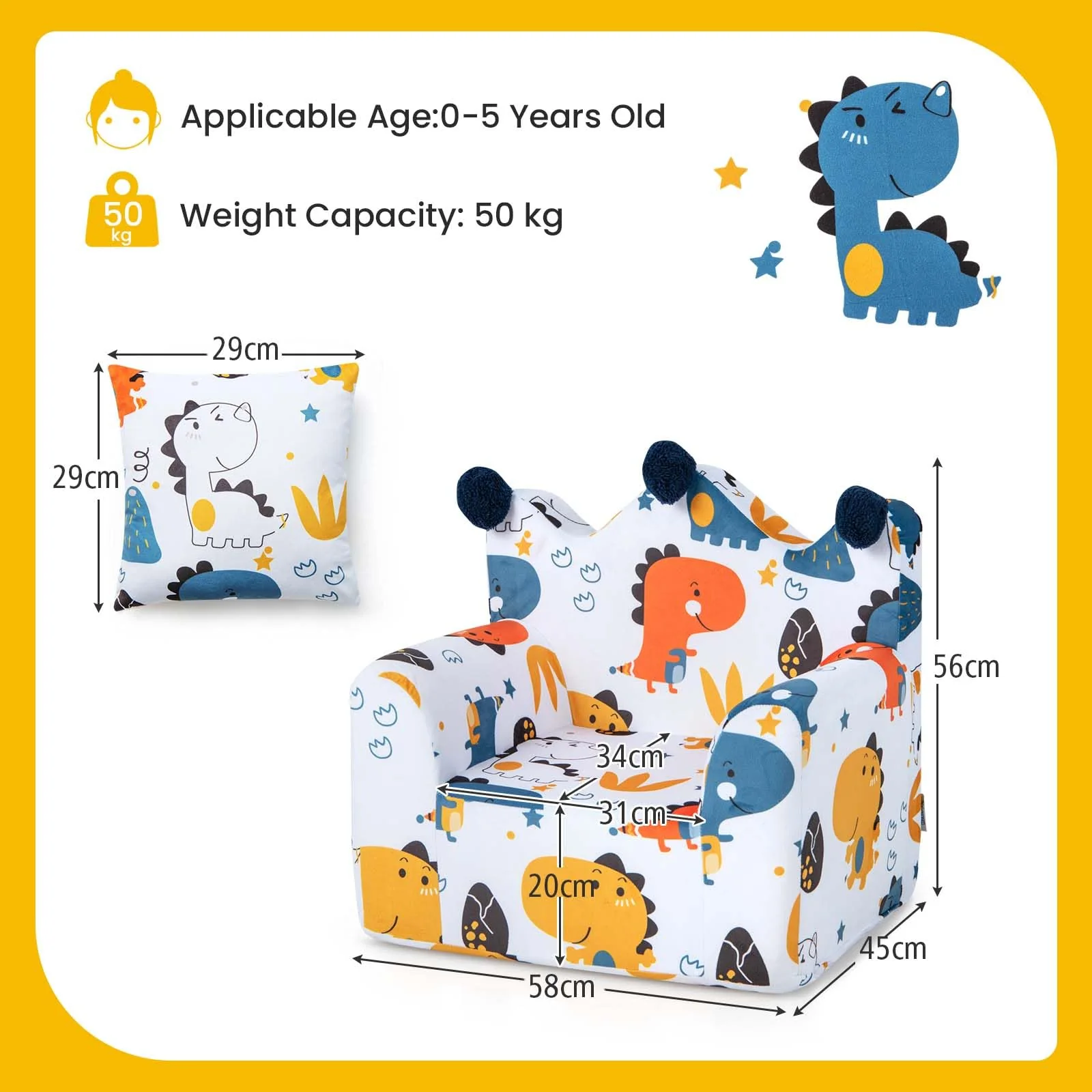 HONEY JOY Kids Sofa Chair - Image 4