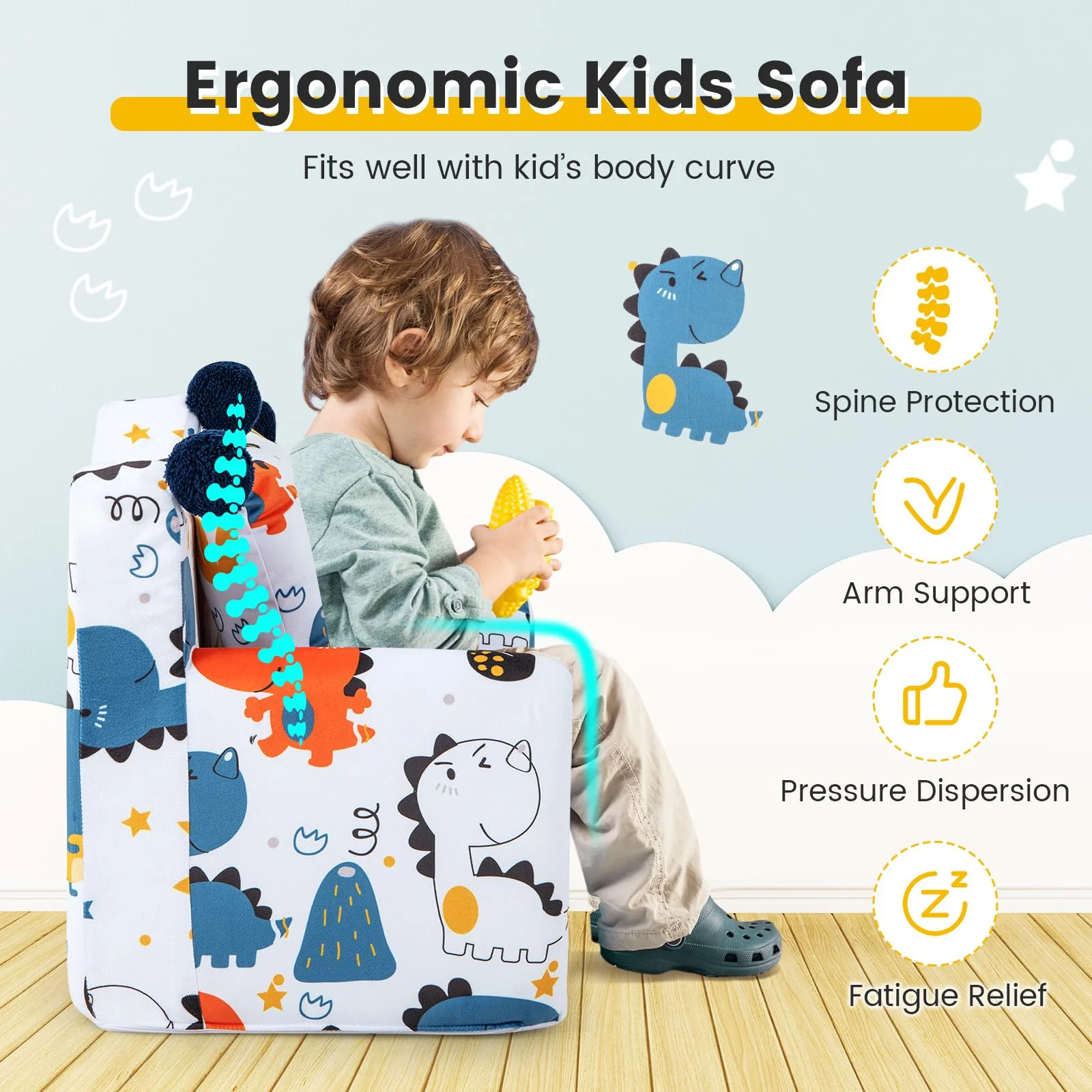 HONEY JOY Kids Sofa Chair - Image 6