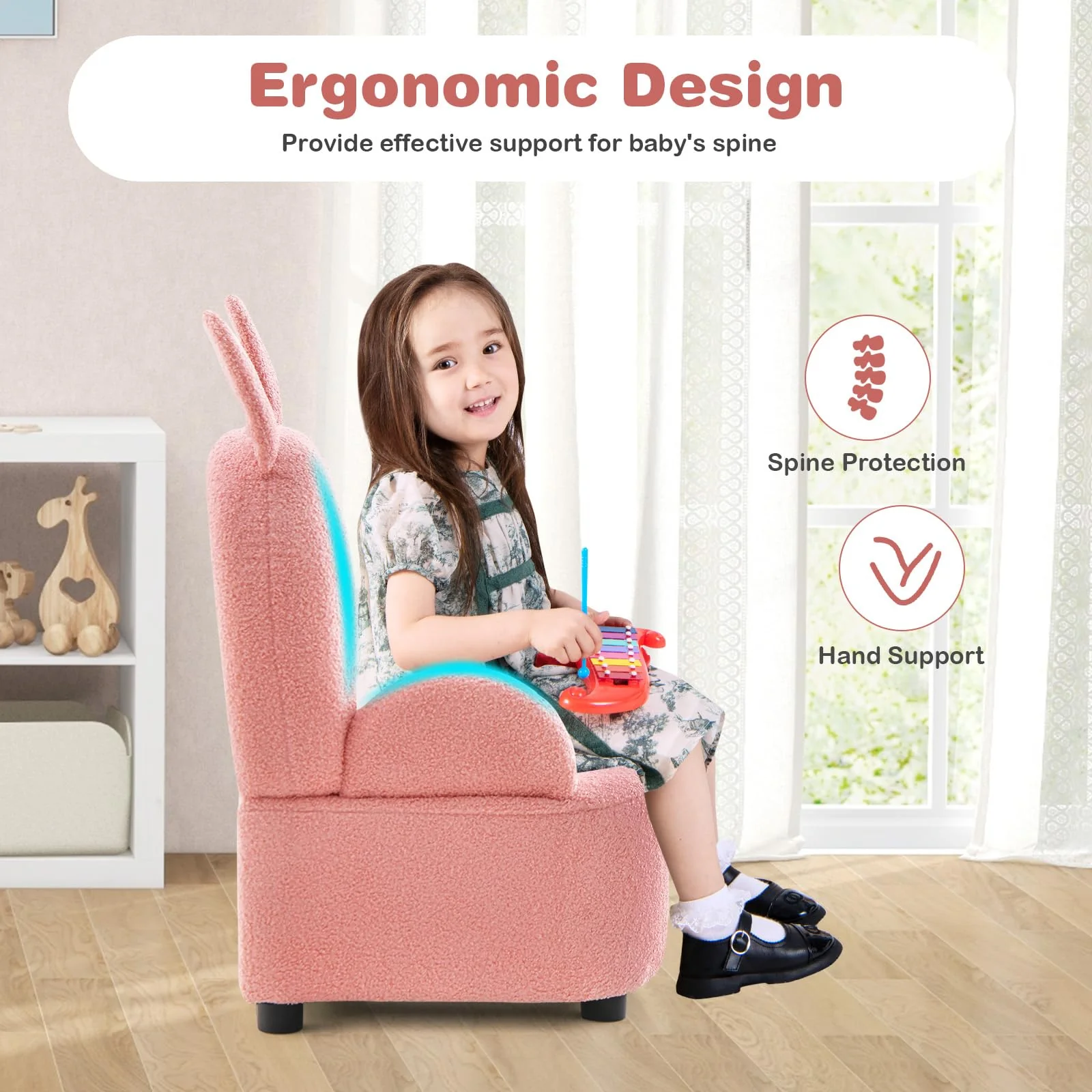 HONEY JOY Kids Sofa, Toddler Armchair Chair for Boys Girls - Image 6