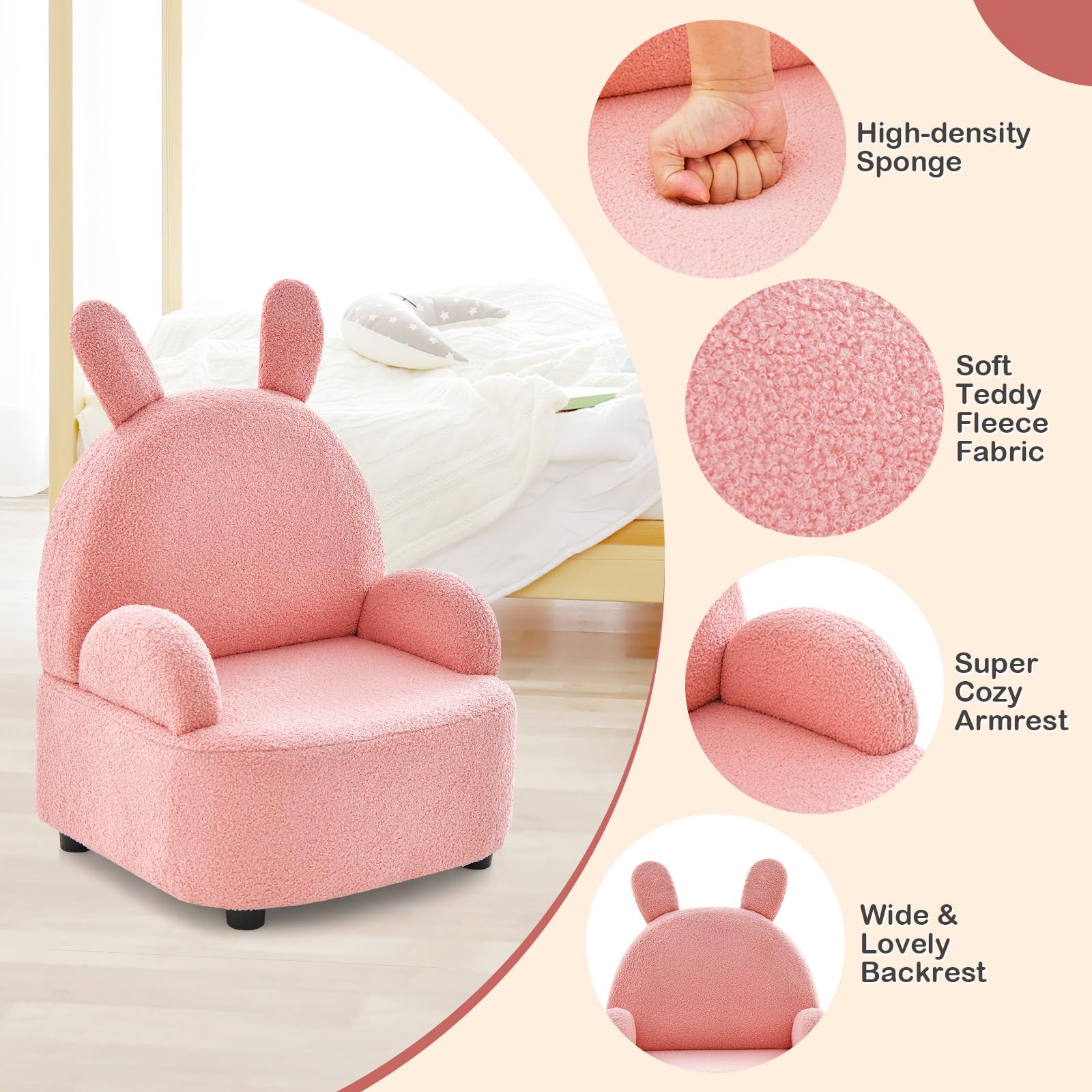 HONEY JOY Kids Sofa, Toddler Armchair Chair for Boys Girls - Image 8