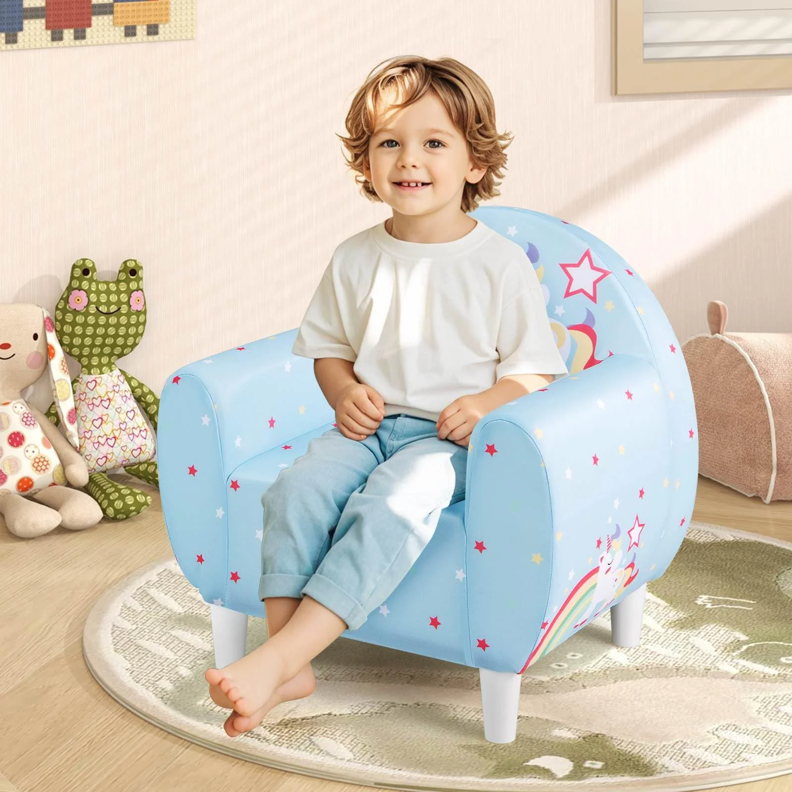 HONEY JOY Kids Sofa, Toddler Upholstered Armchair - Image 2