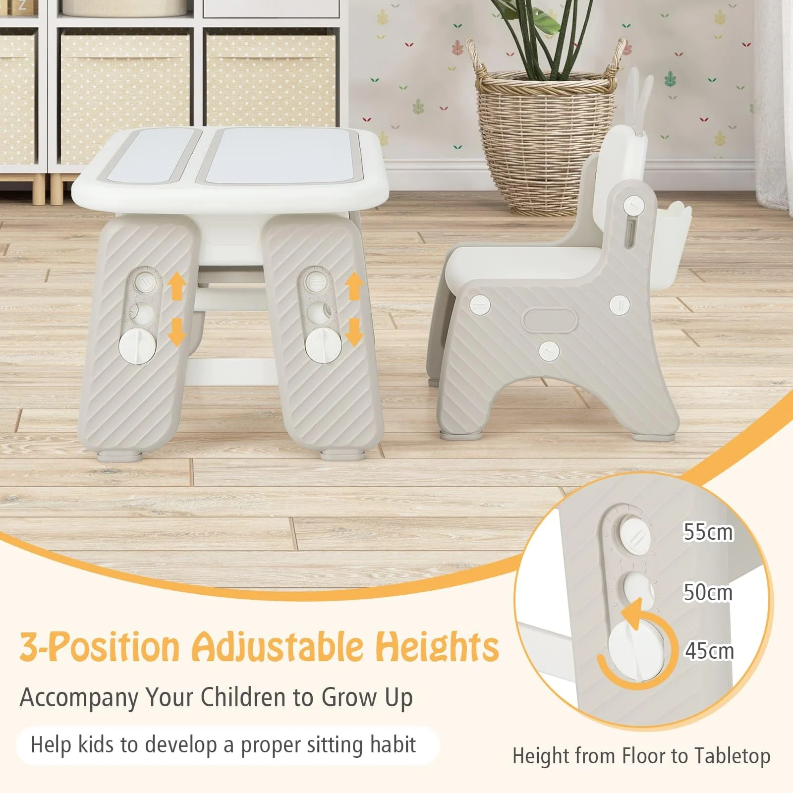 HONEY JOY Kids Table & Chair Set - Image 5