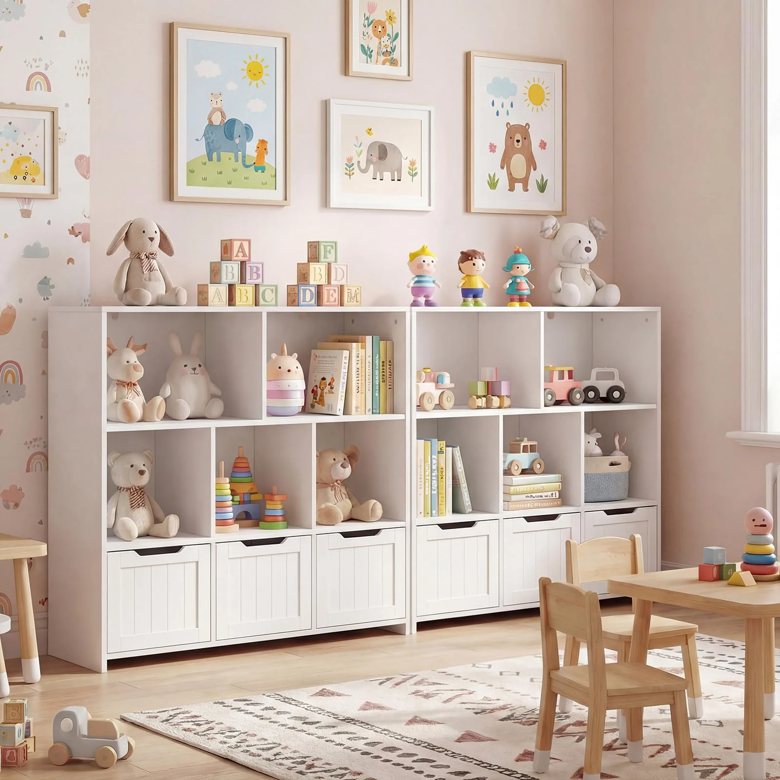 HONEY JOY Kids Toy Storage Organizer, Children Bookshelf Toy Chest Box - Image 3