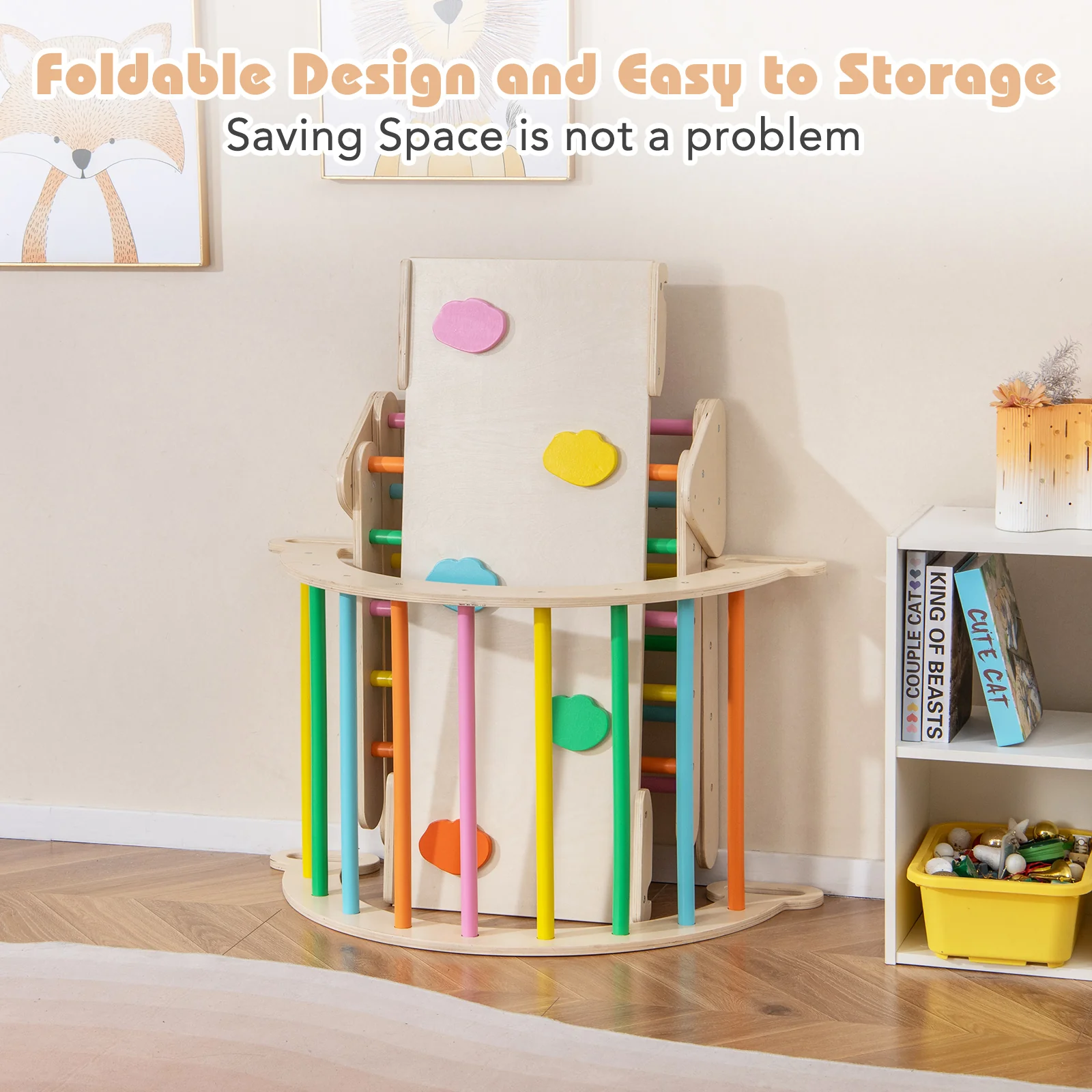 7-in-1 Triangular Set of 3, Baby Climbing Toys w/ Triangular Climber Arch Ramp Rocker - Image 7