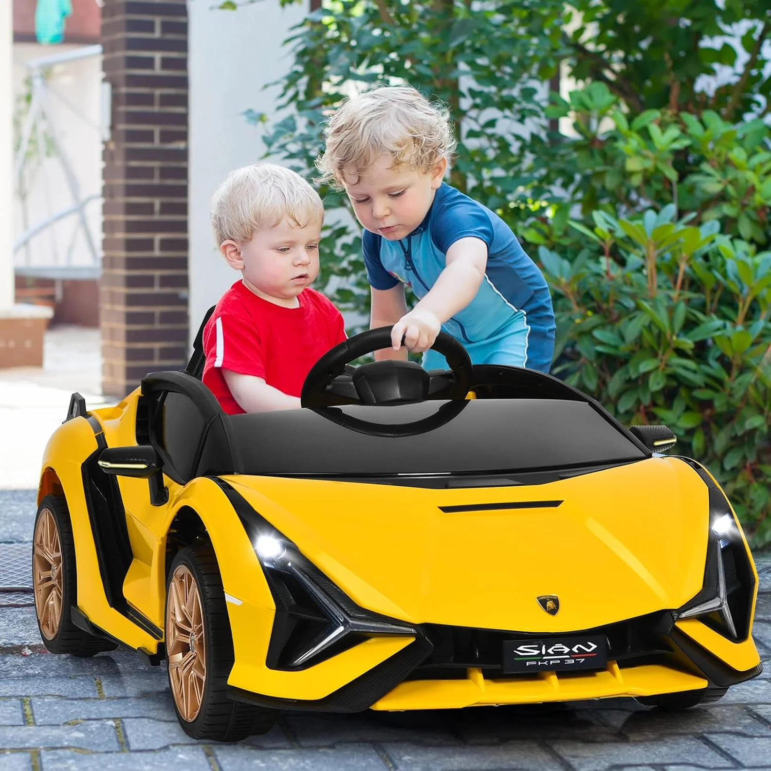 HONEY JOY Lamborghini Licensed Kids Ride On Car, Children Electric Ride-on Vehicle with Parent Remote Contro - Image 10
