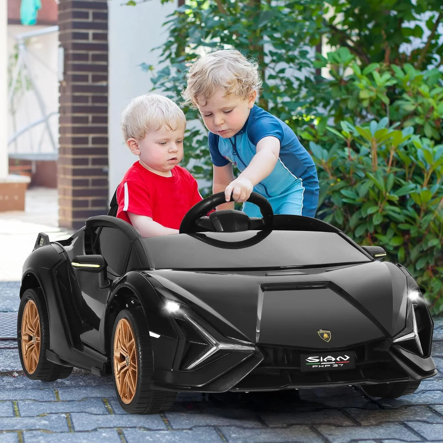 HONEY JOY Lamborghini Licensed Kids Ride On Car, Children Electric Ride-on Vehicle with Parent Remote Contro - Image 11