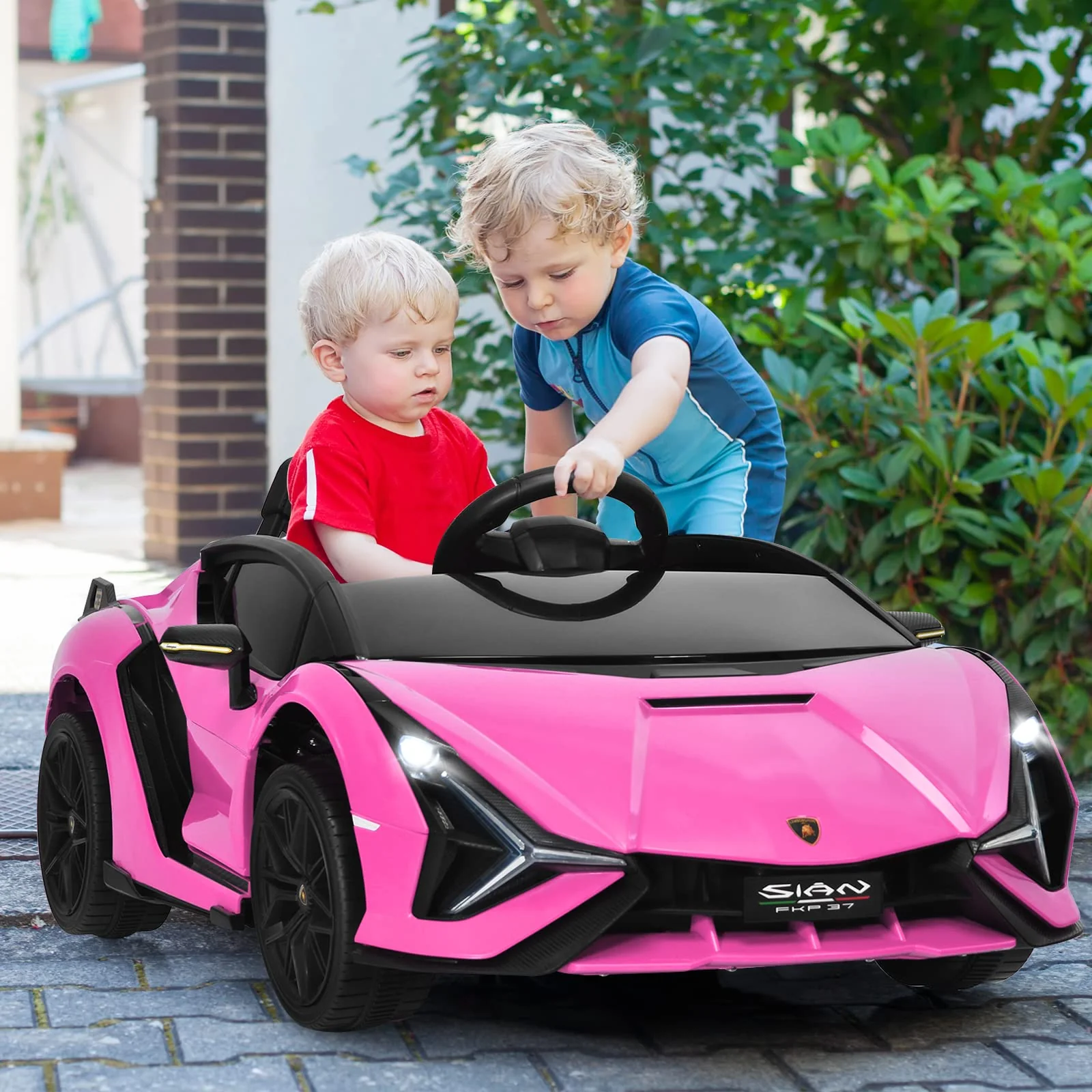 HONEY JOY Lamborghini Licensed Kids Ride On Car, Children Electric Ride-on Vehicle with Parent Remote Contro - Image 2