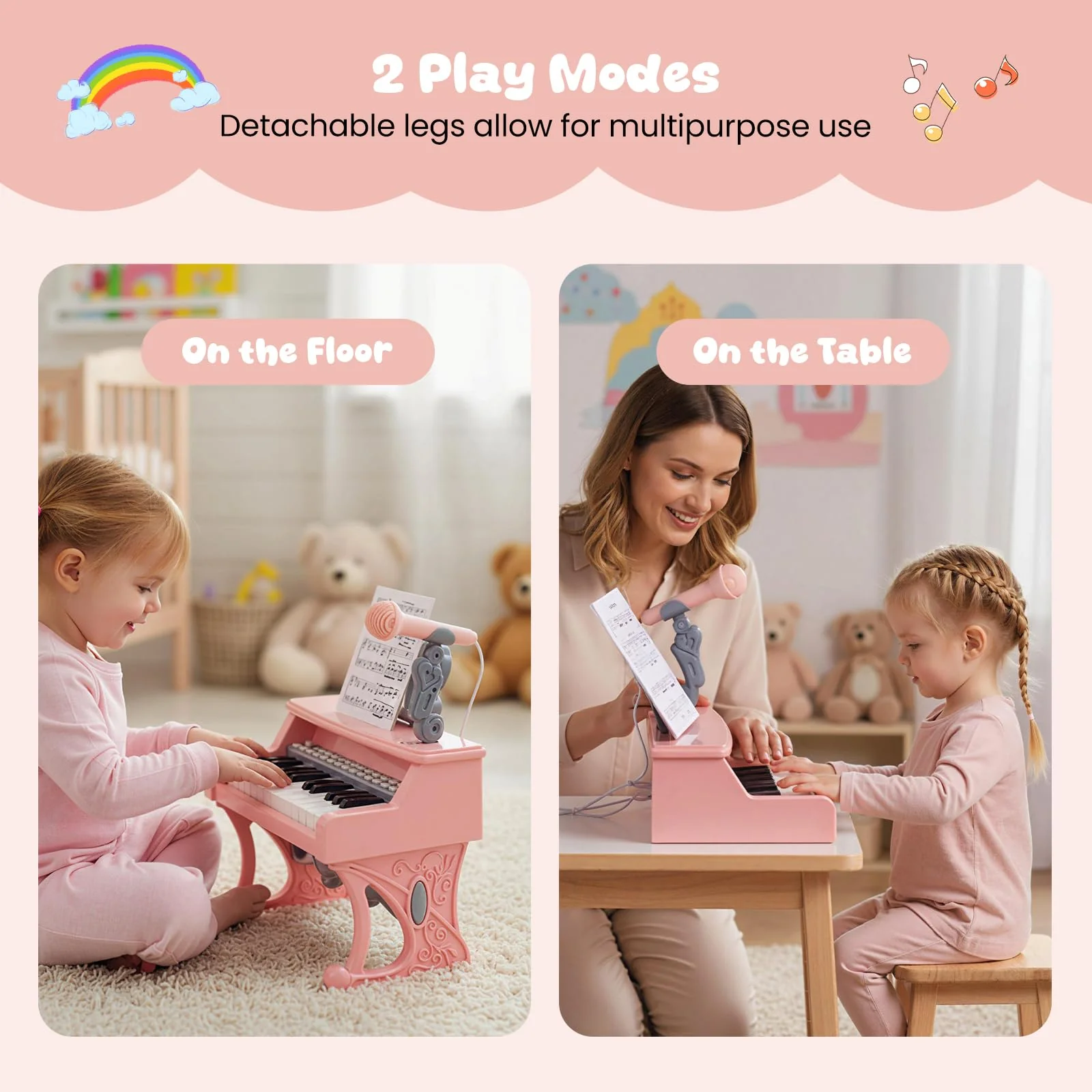 HONEY JOY Mini Keyboard Piano for Kids, 25 Keys Electric Piano - Image 5
