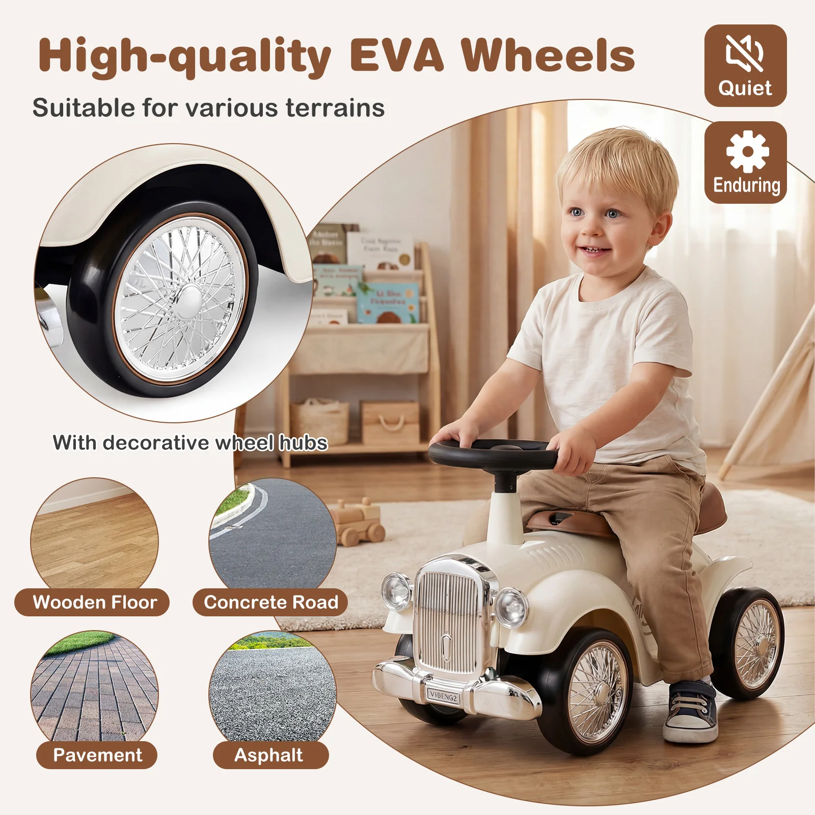 HONEY JOY Retro Kids Ride-on Toy - Image 6