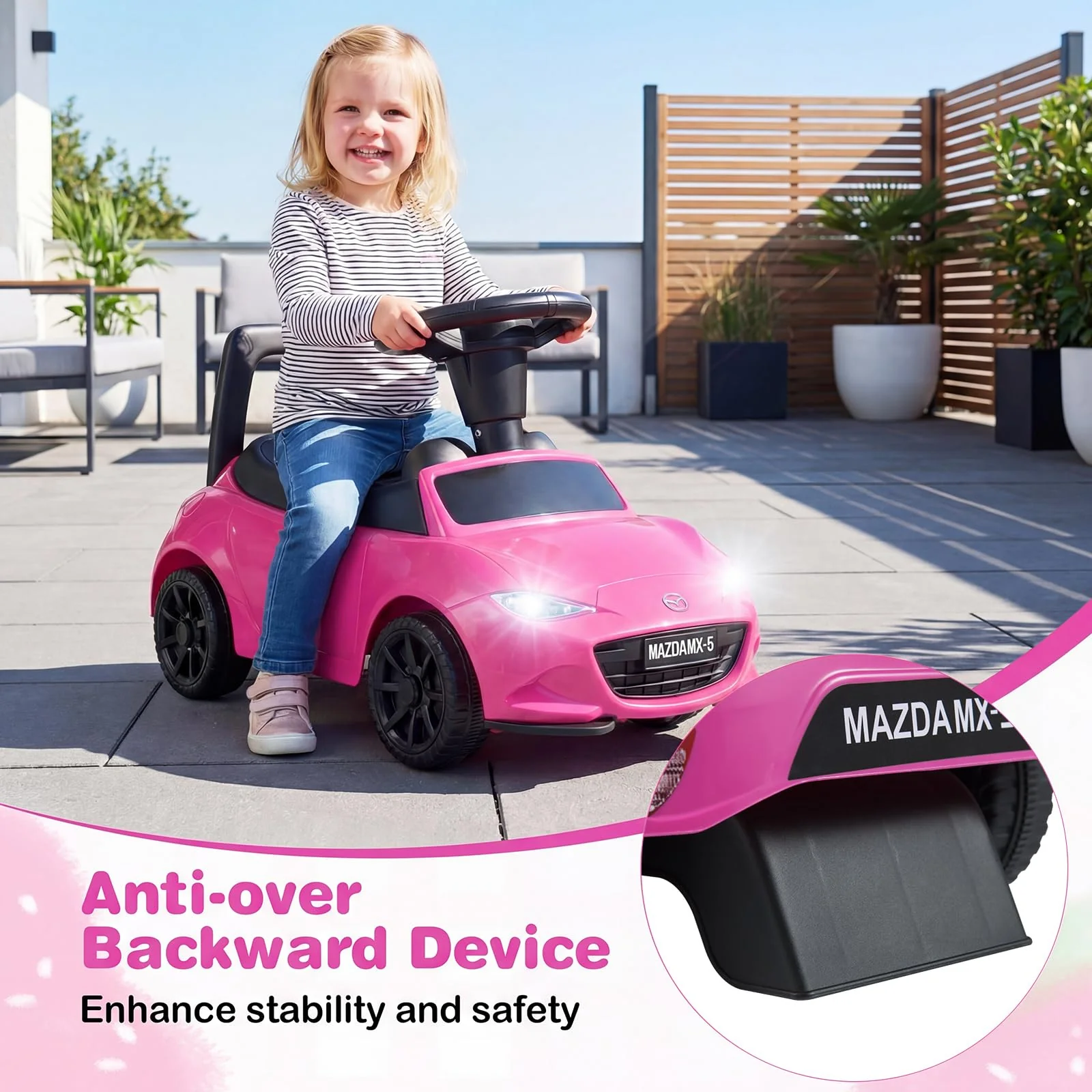 HONEY JOY Toddler Ride on Toy, Foot to Floor Kid Sliding Car with Under-Seat Storage - Image 8