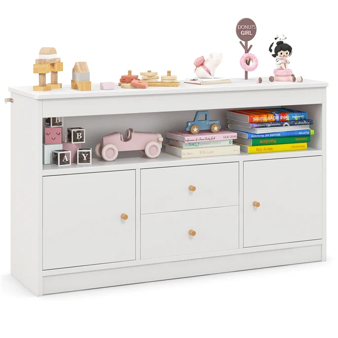 HONEY JOY Toy Storage Organiser for Kids, Storage Chest with 2 Drawers - Image 10