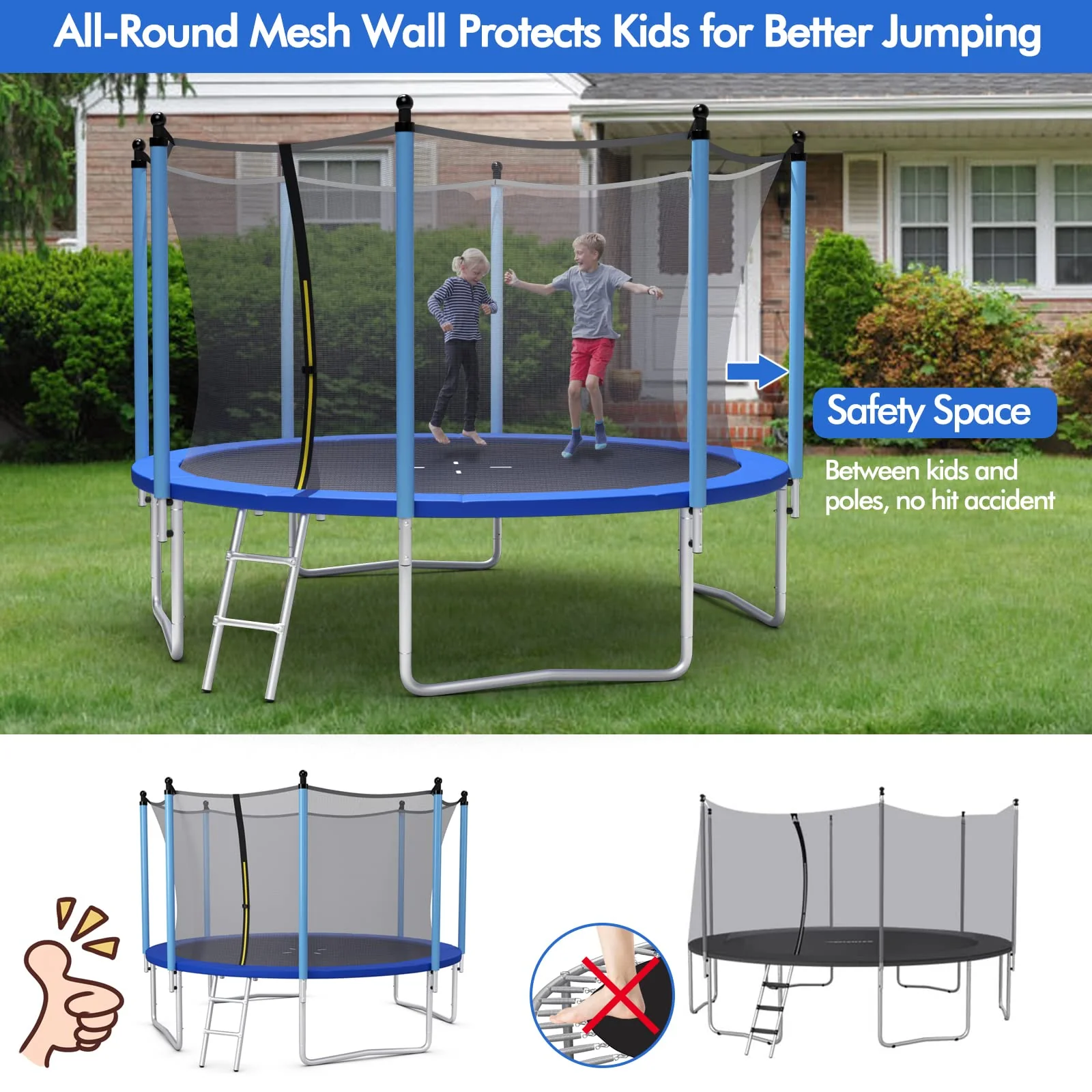 HONEY JOY Trampoline for Kids Adults - Image 4