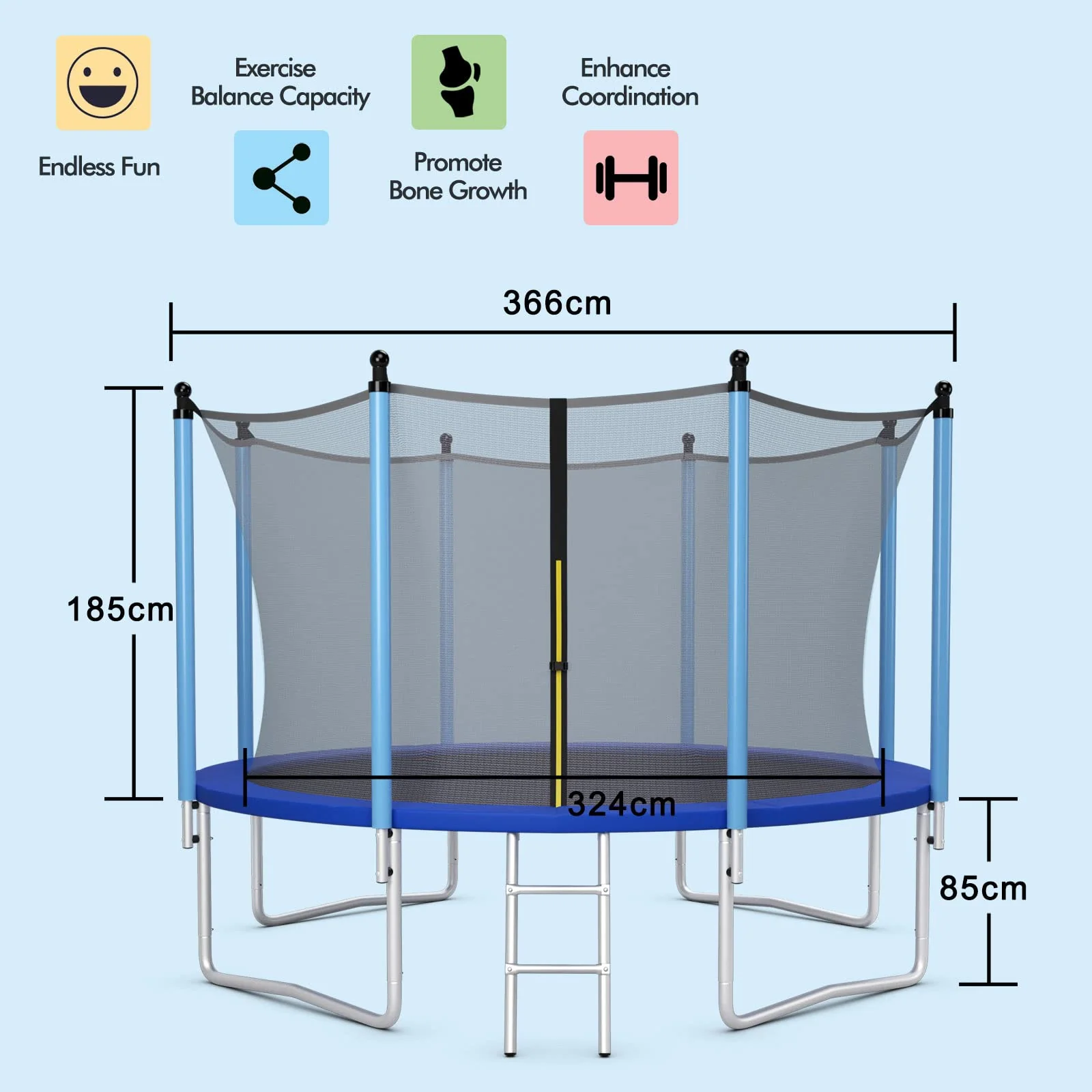HONEY JOY Trampoline for Kids Adults - Image 6