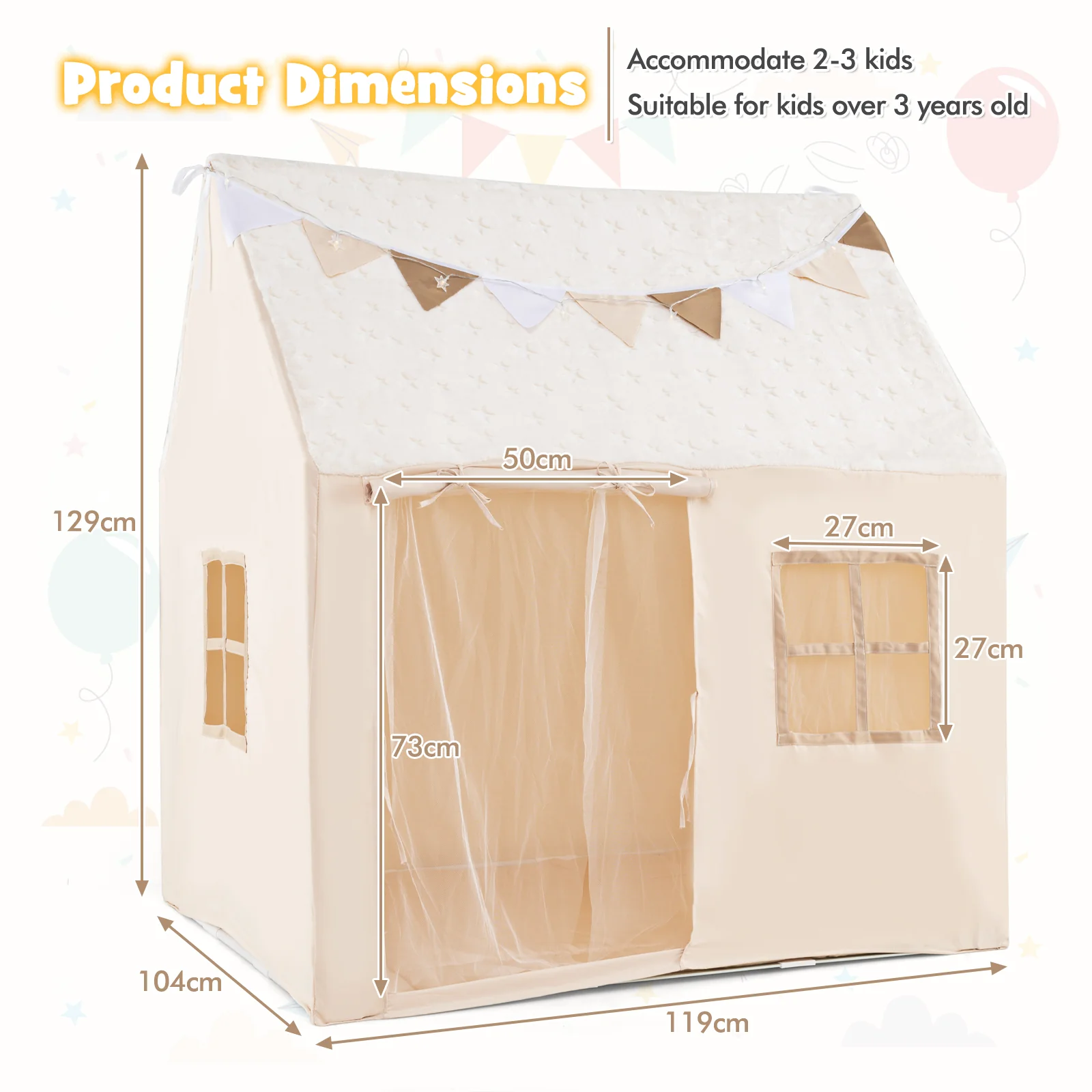 Indoor Washable Bed Tent for Boys and Girls Aged 3+ Years Old - Image 10