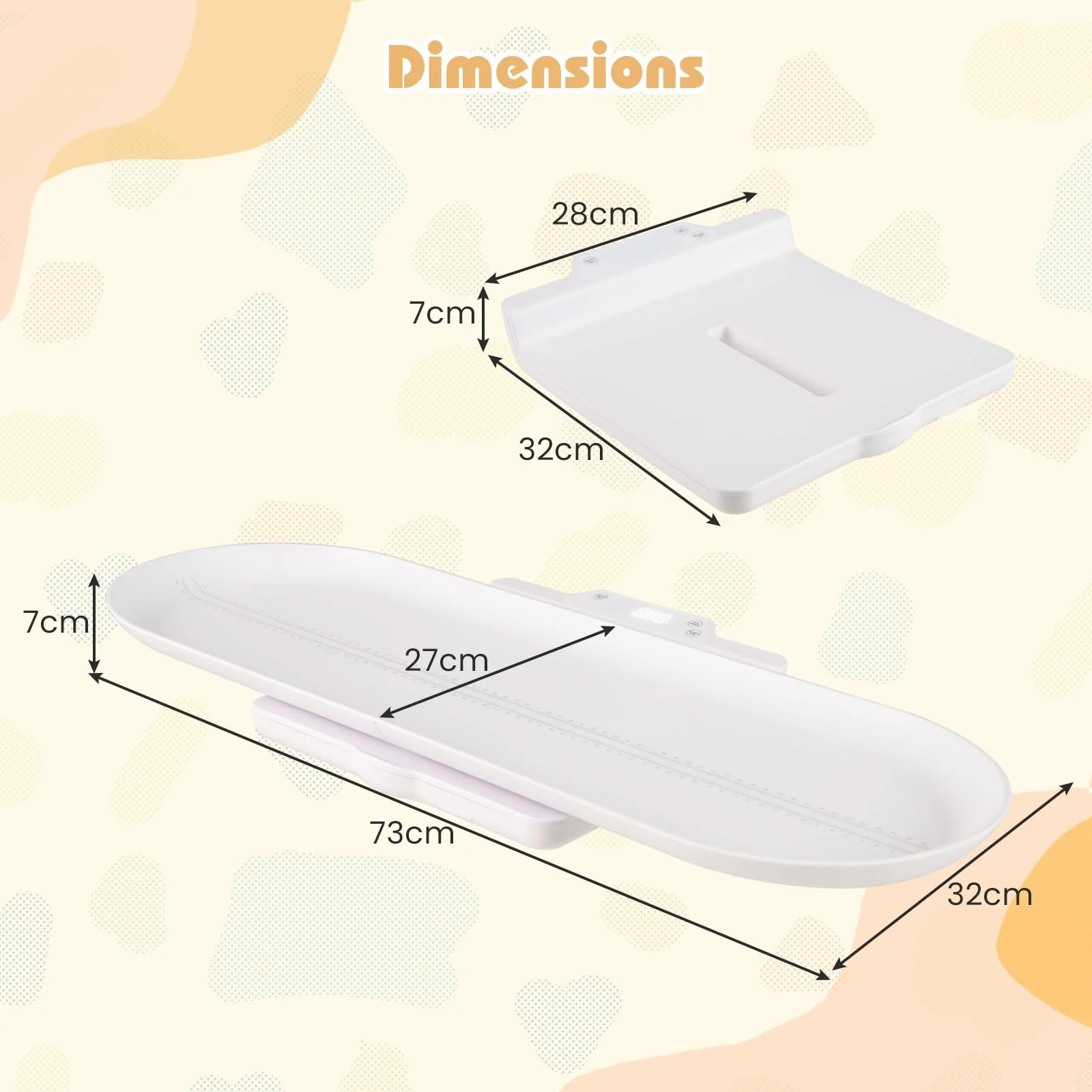 3 in 1 Infant Scale w/Detachable Tray for Body Weight & Height Measurement - Image 6