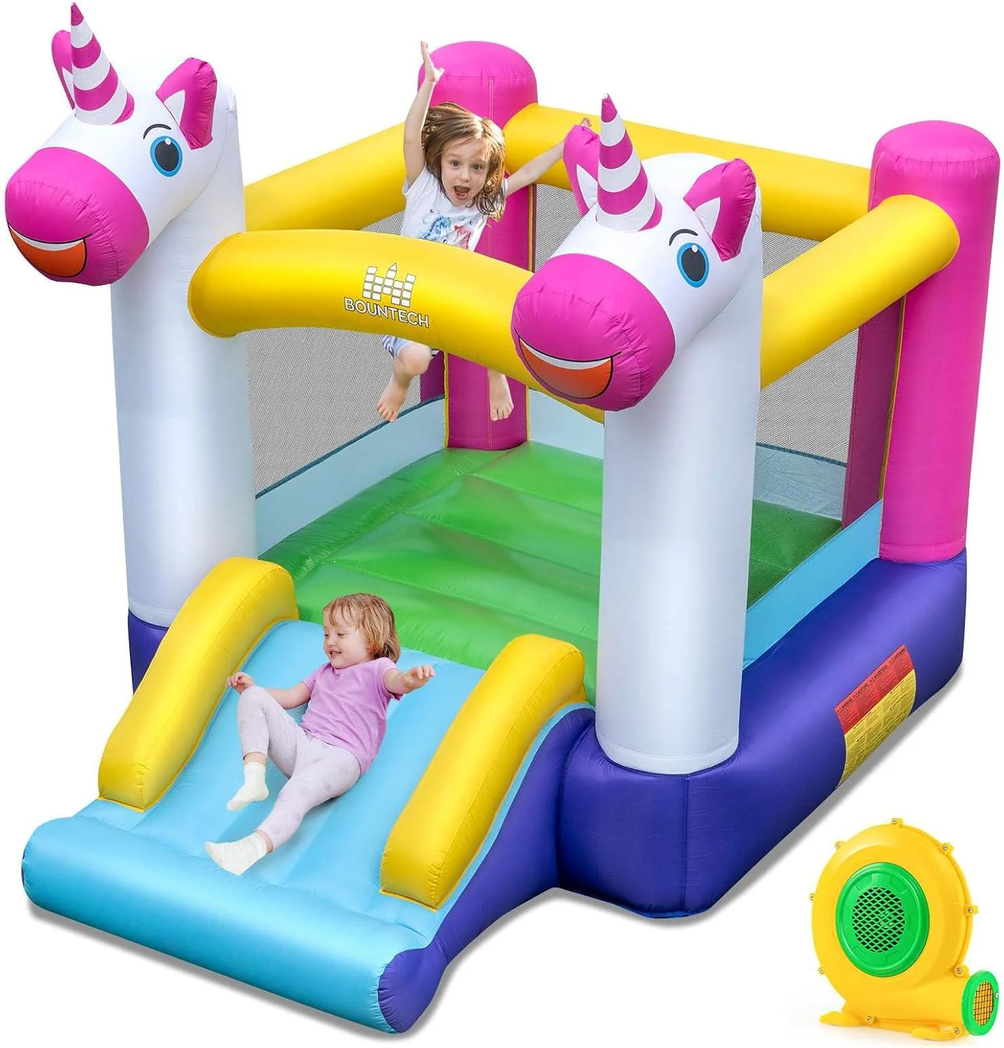 Inflatable Bounce House, 2-in-1 Kids Bouncer with Slide & Jumping Area - Image 10