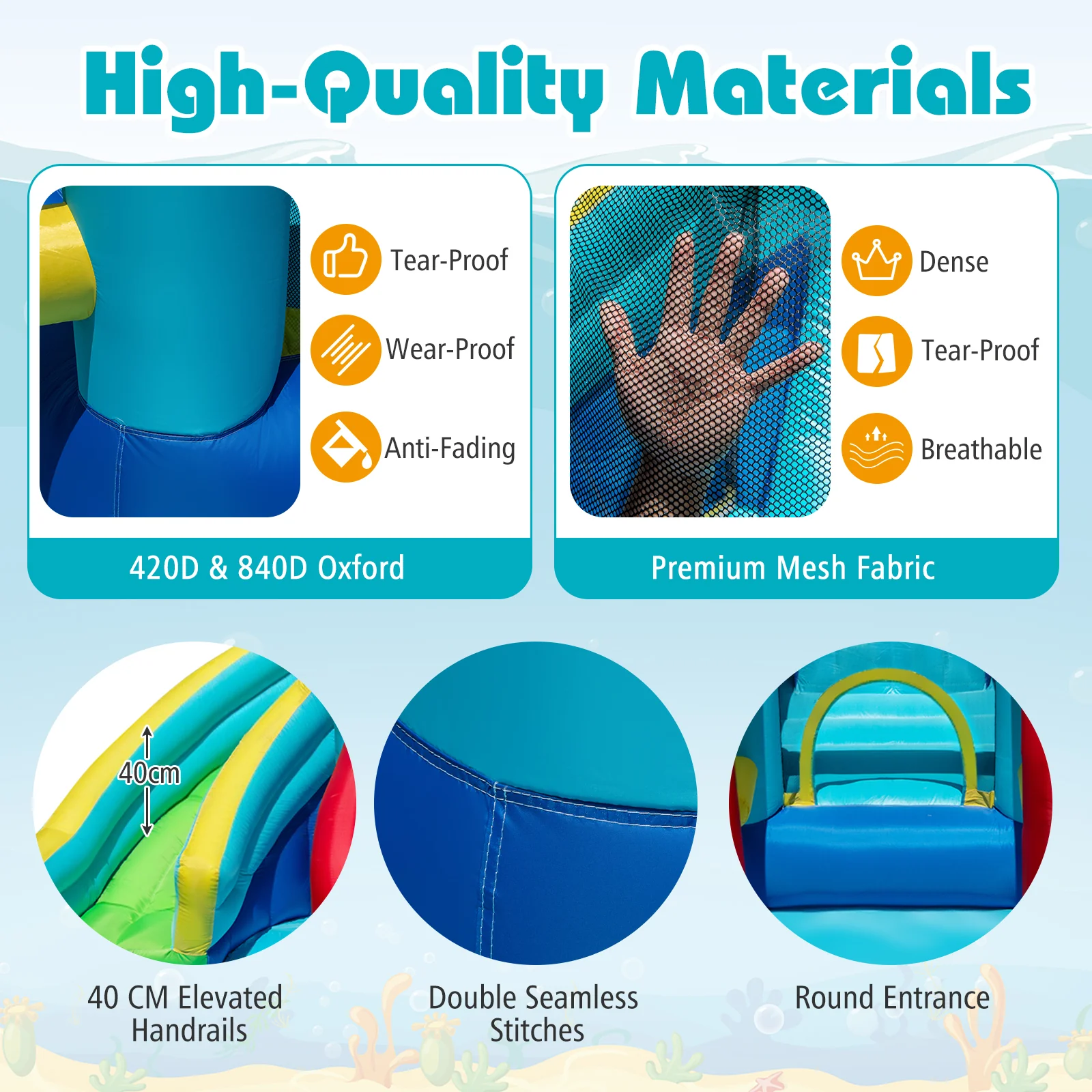 Inflatable Double Water Slide Park, Giant Bouncy Castle - Image 7