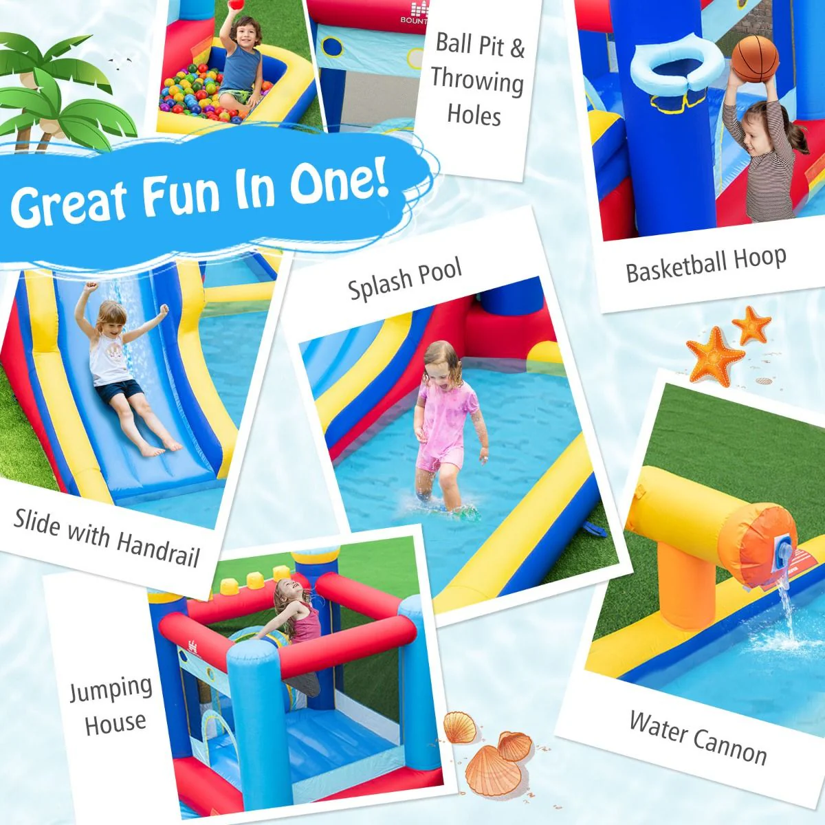 Inflatable Water Slide with Jumping House for Kids Aged 3+ - Image 4