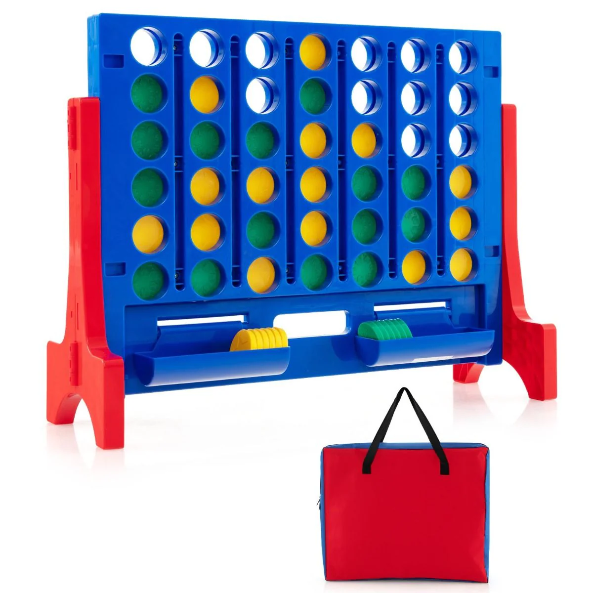 Jumbo 4-to-Score Connect Game Set with Carrying Bag and 42 Chesses - Image 10