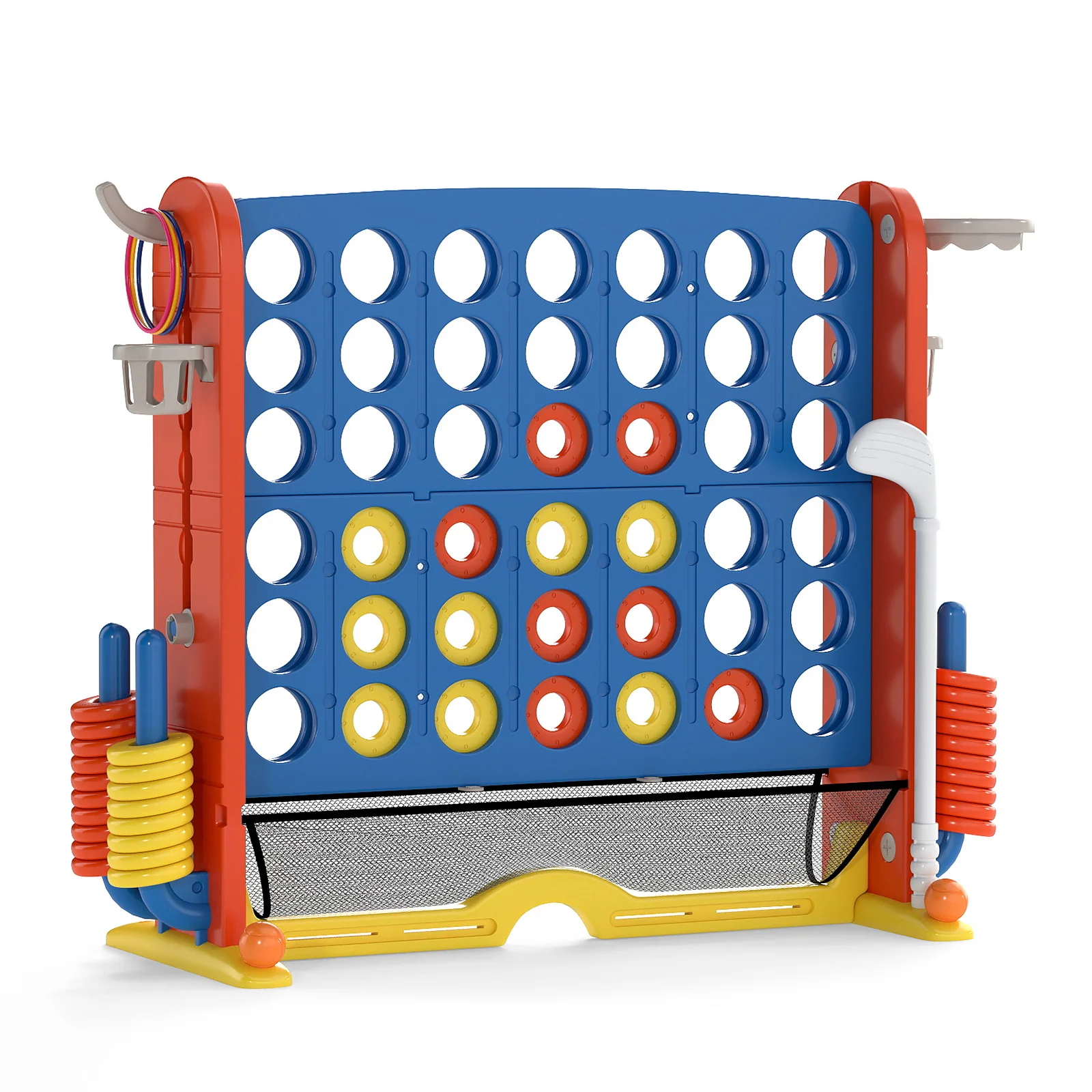 Jumbo 4-to-Score Game with Ring-toss and Basketball for Parties - Image 13