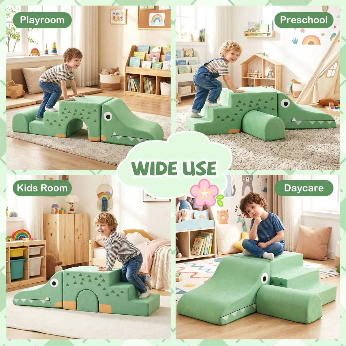 Kids Climbing Foam Blocks Playset with Removable Velvet Covers - Image 5