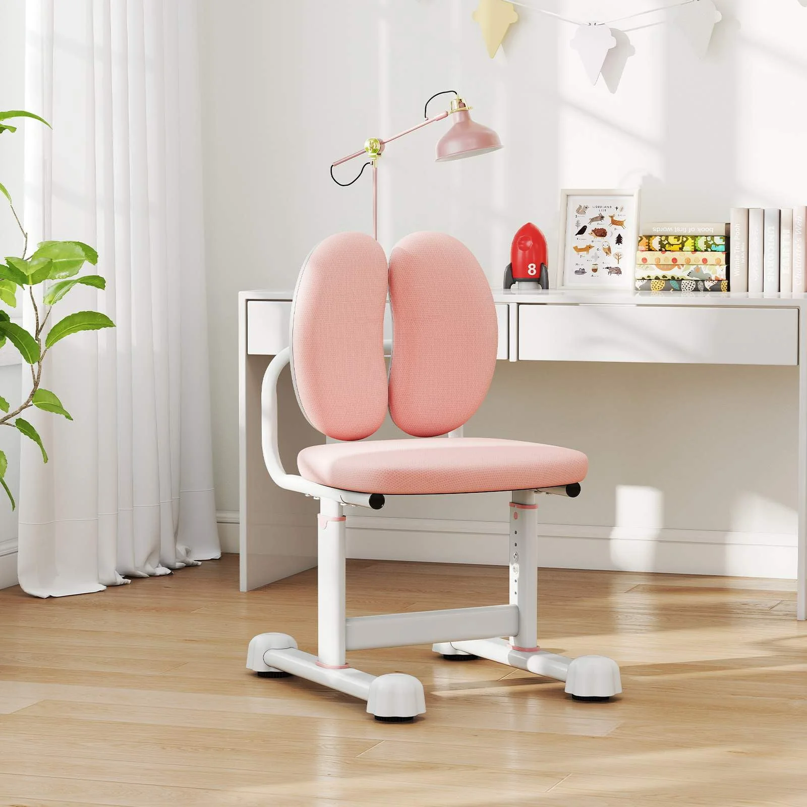 Kids Desk Chair, Children Study Chair w/Double Back Support & Adjustable Height - Image 2