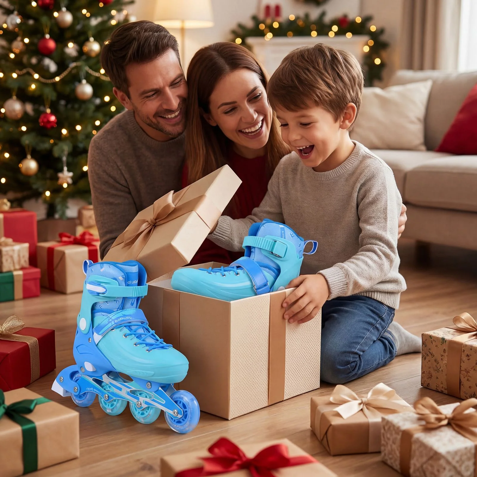 Kids Inline Skates with Illuminating Wheels and Safety Support for Toddlers - Image 3