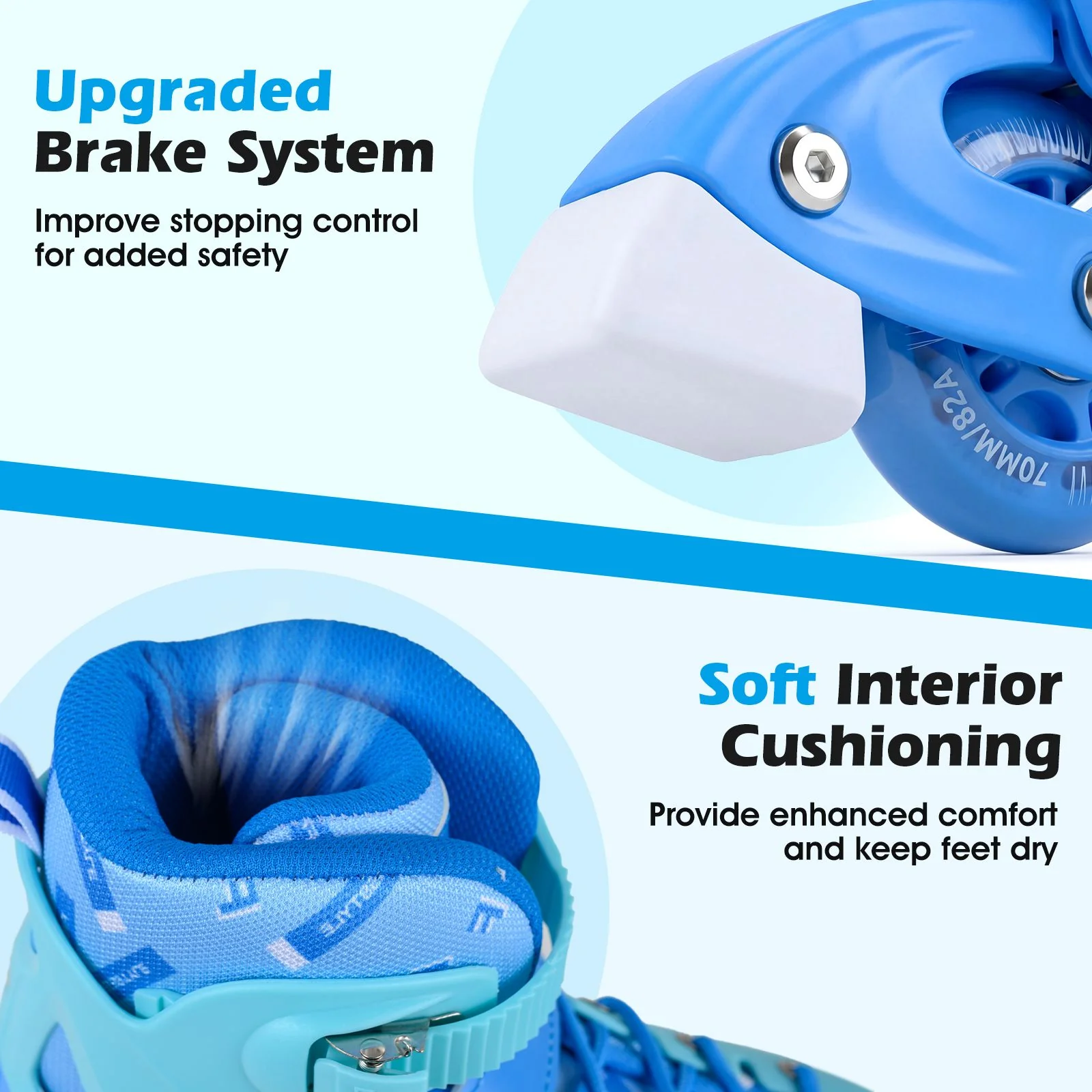 Kids Inline Skates with Illuminating Wheels and Safety Support for Toddlers - Image 7
